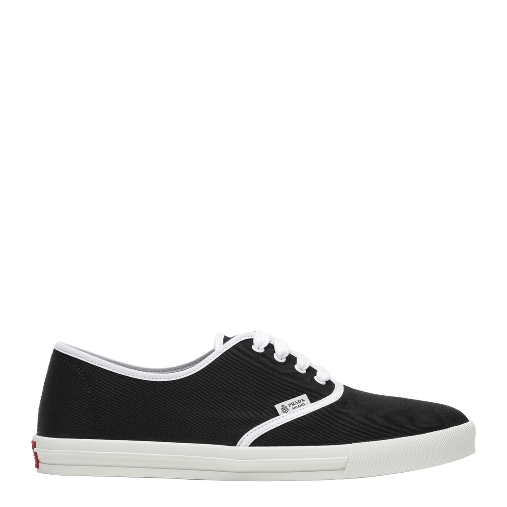 Black Drill Fabric Sneakers - Image 1