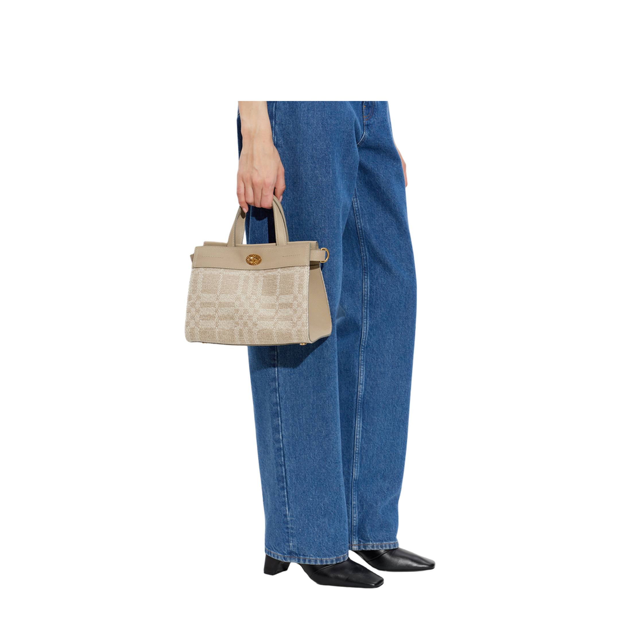 Cotswolds Mini Linen Tote - Natural Beige - Image 2