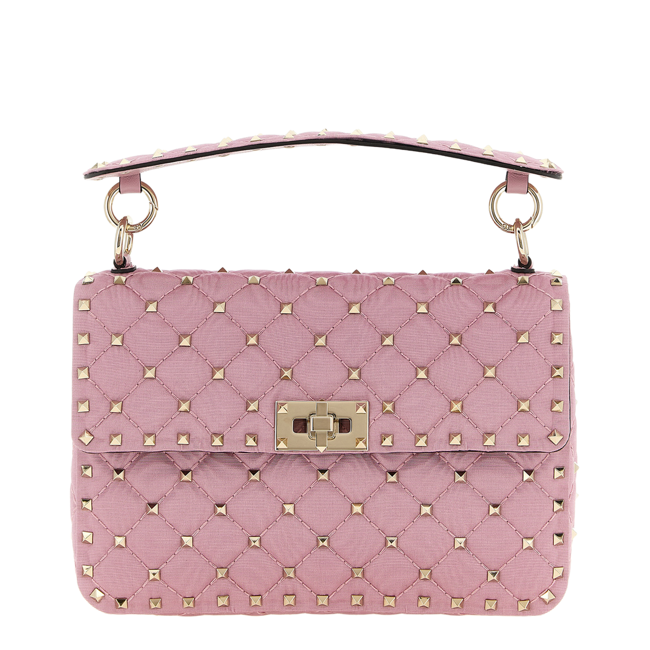 Rockstud Spike Shoulder Bag - Pink - Image 1