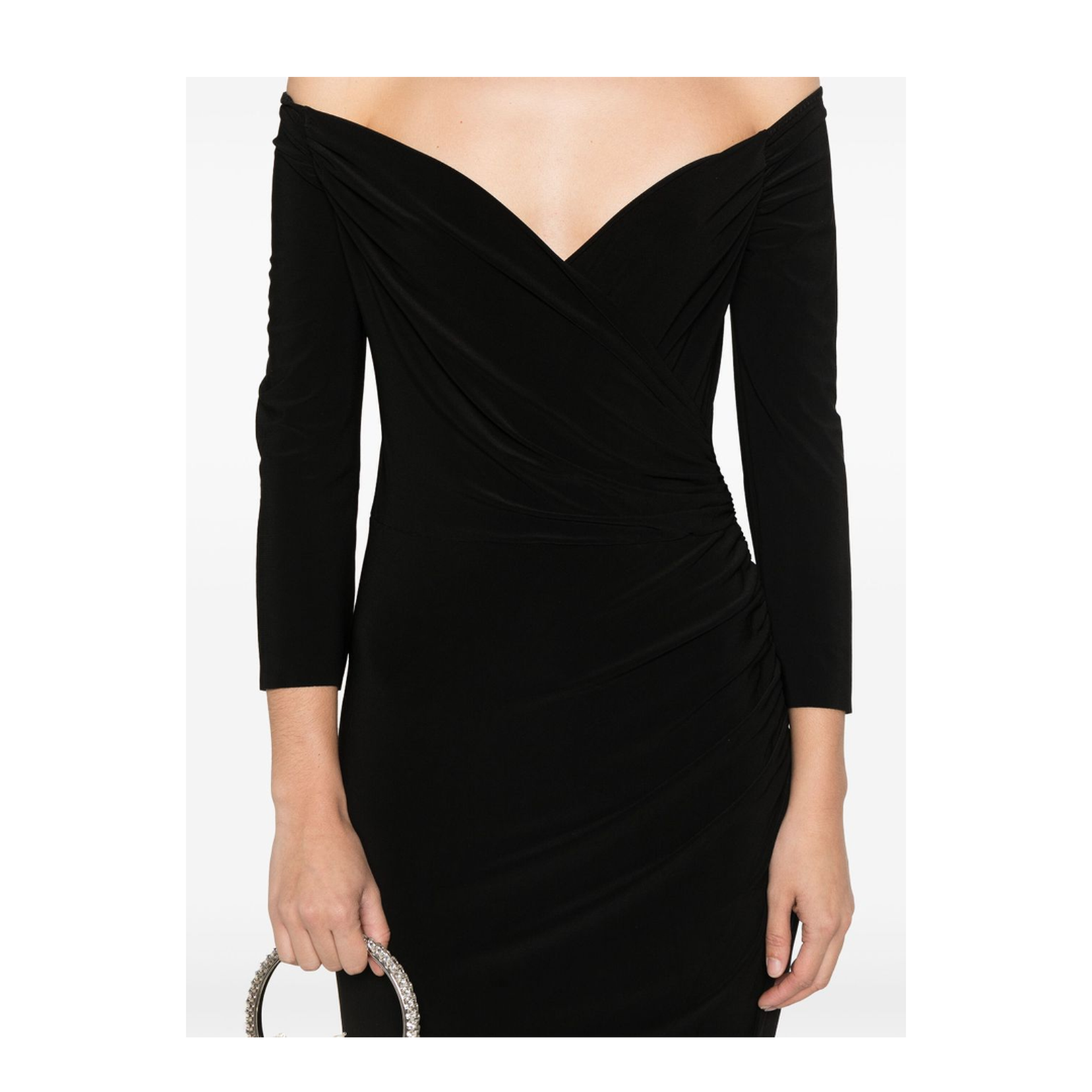 Off Shoulder Side Drape Gown - Image 5