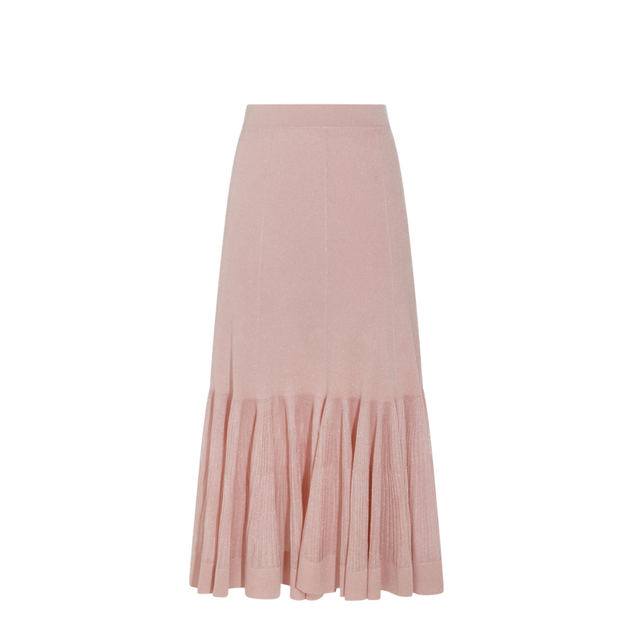 Luna Pleated Frill Skirt - Dusty Pink - Image 2