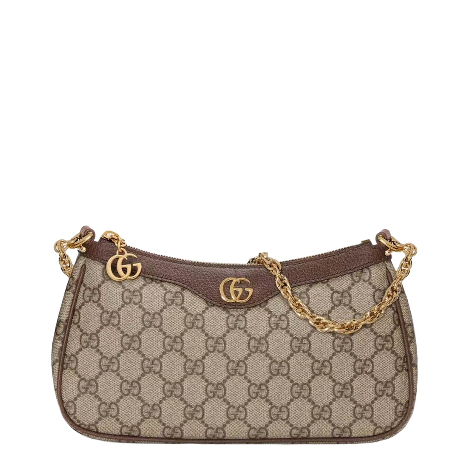 Ophidia Mini Leather Bag - Brown - Image 4