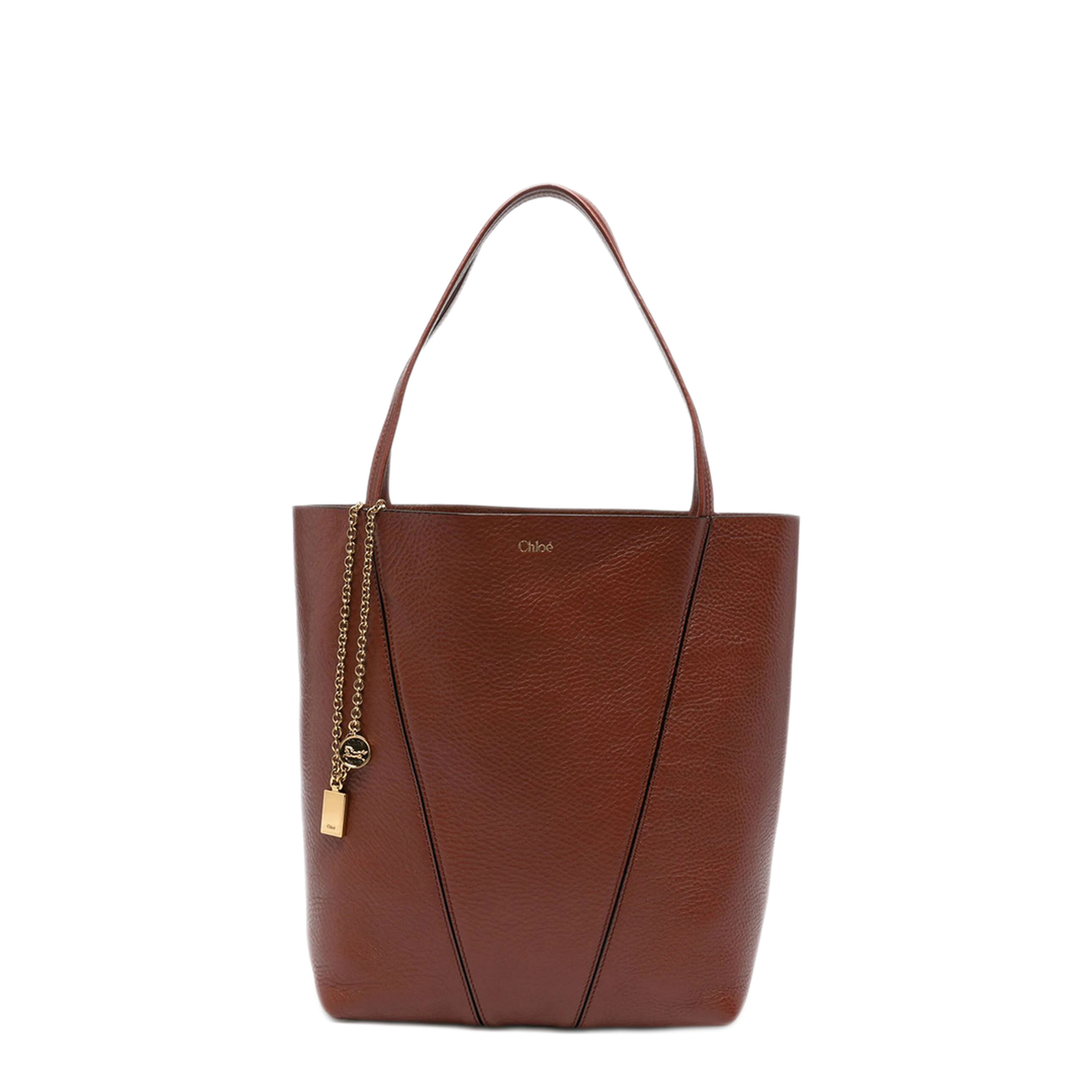 Spin Tote Bag in Grained Leather - Image 1