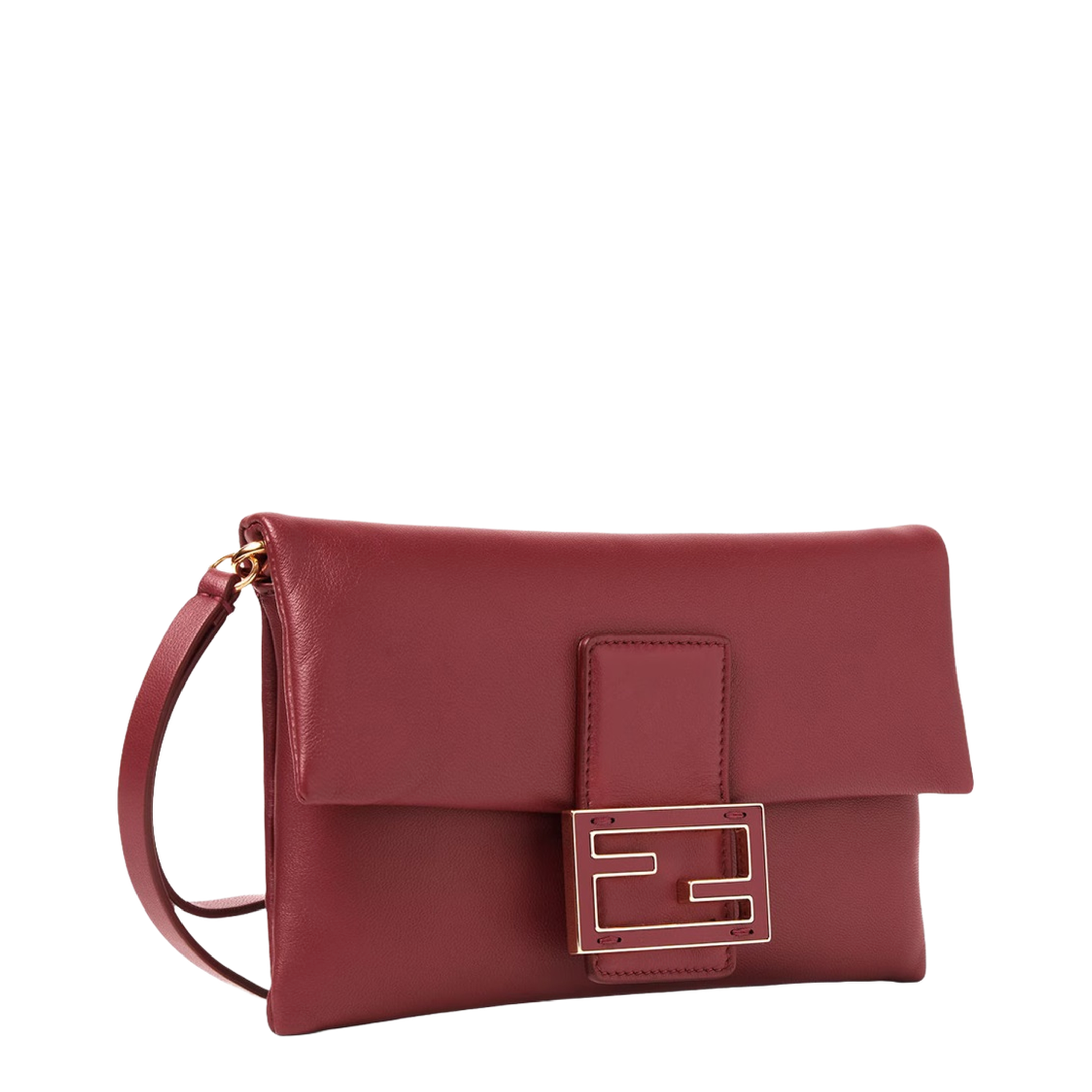 Medium Lambskin Pouch - Burgundy - Image 3