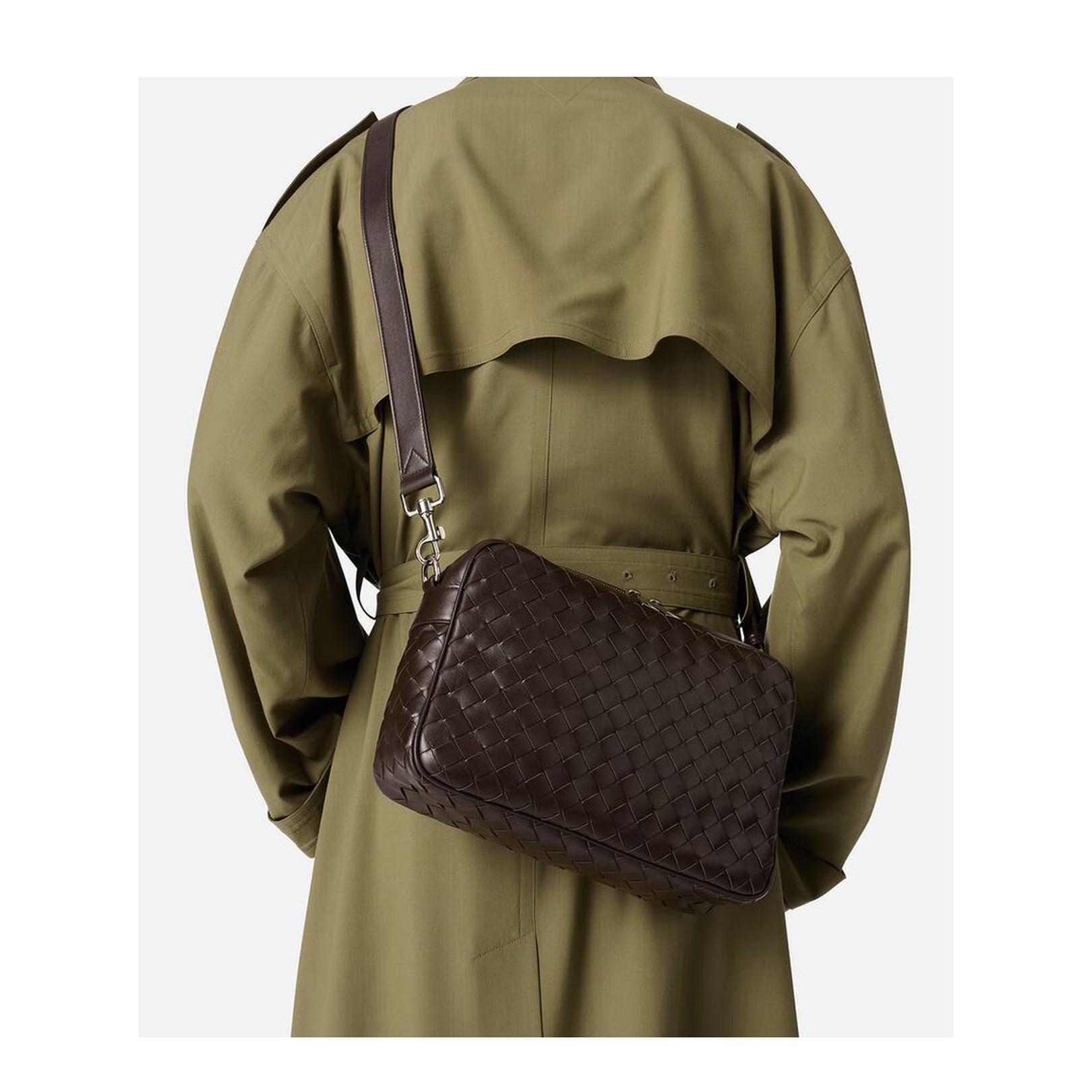 Intrecciato Leather Camera Bags - Brown - Image 4