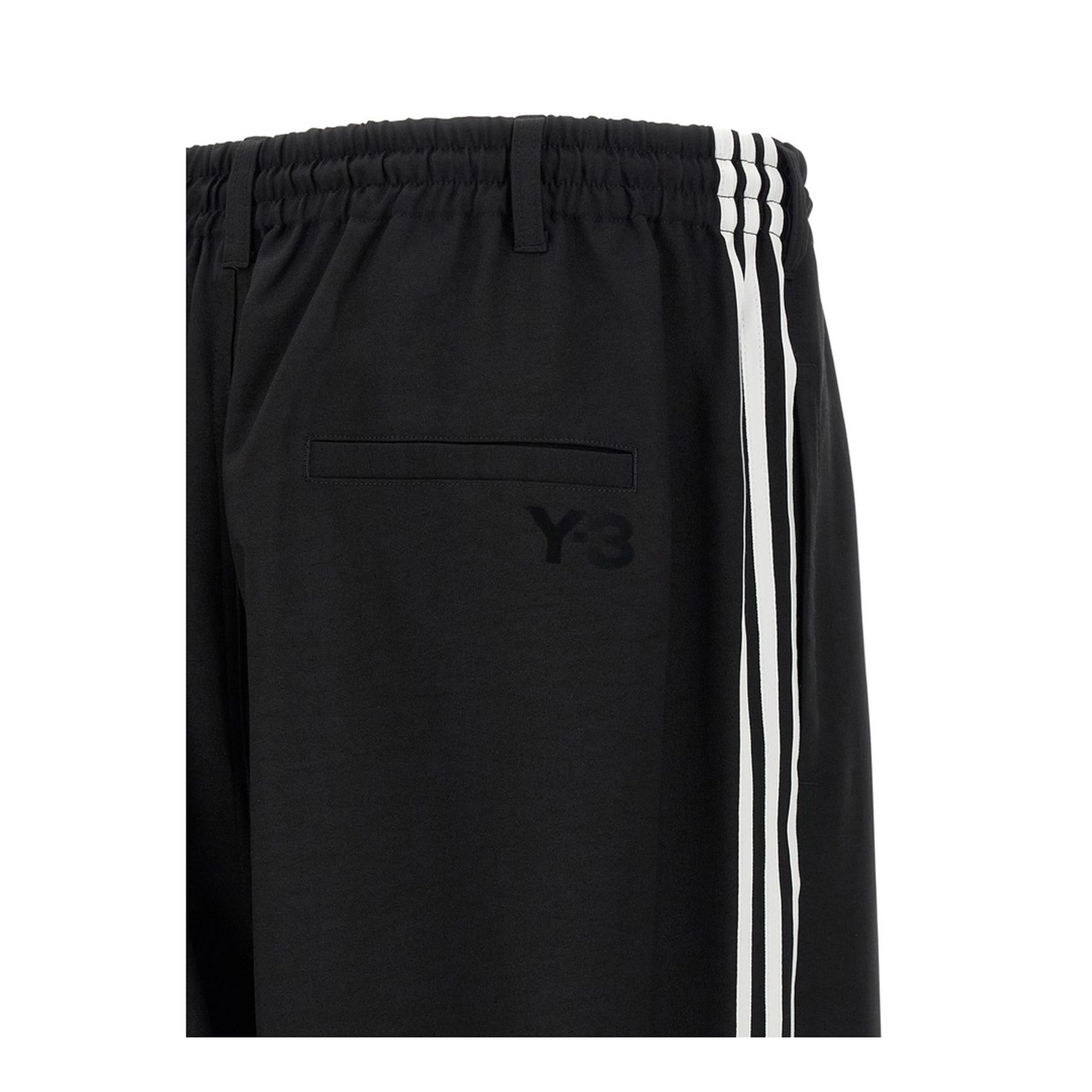 Black Drawstring Fastening Wide Leg Trousers - Image 3