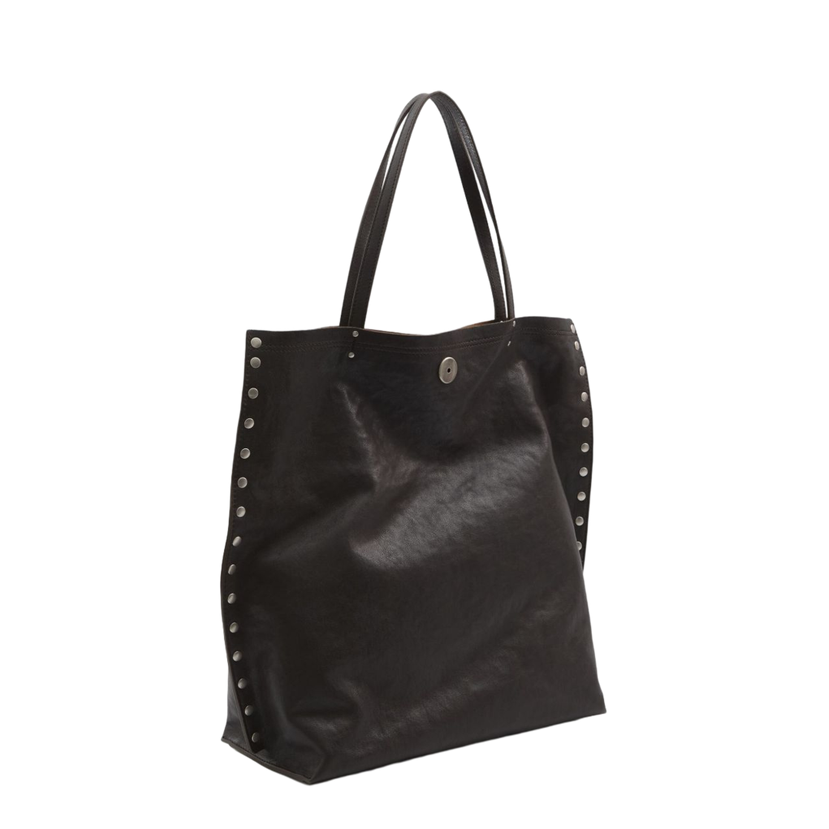 A’Spasso Medium Smooth Leather Bag - Brown Carbone - Image 2