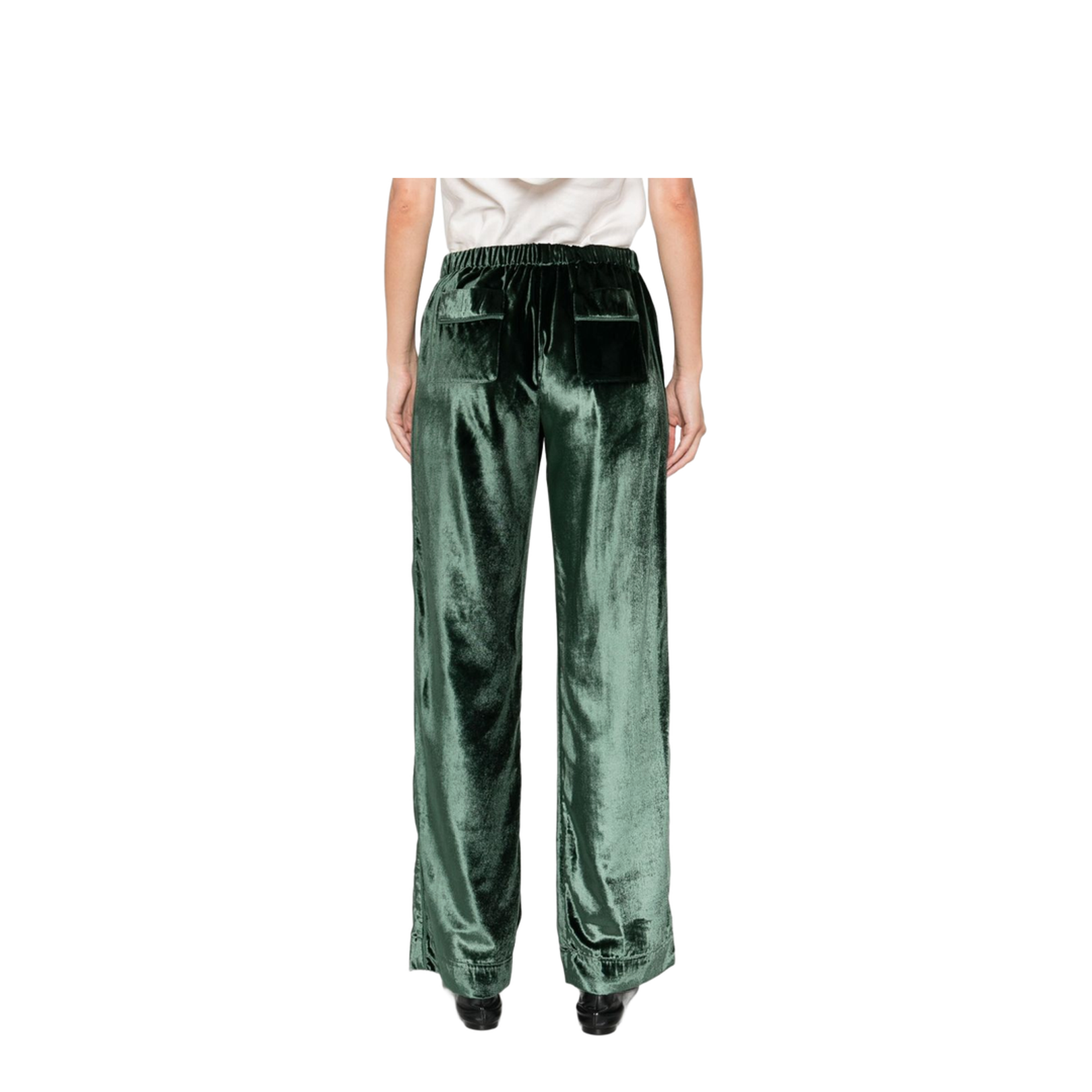 Velvet High-Waisted Trousers - Image 4