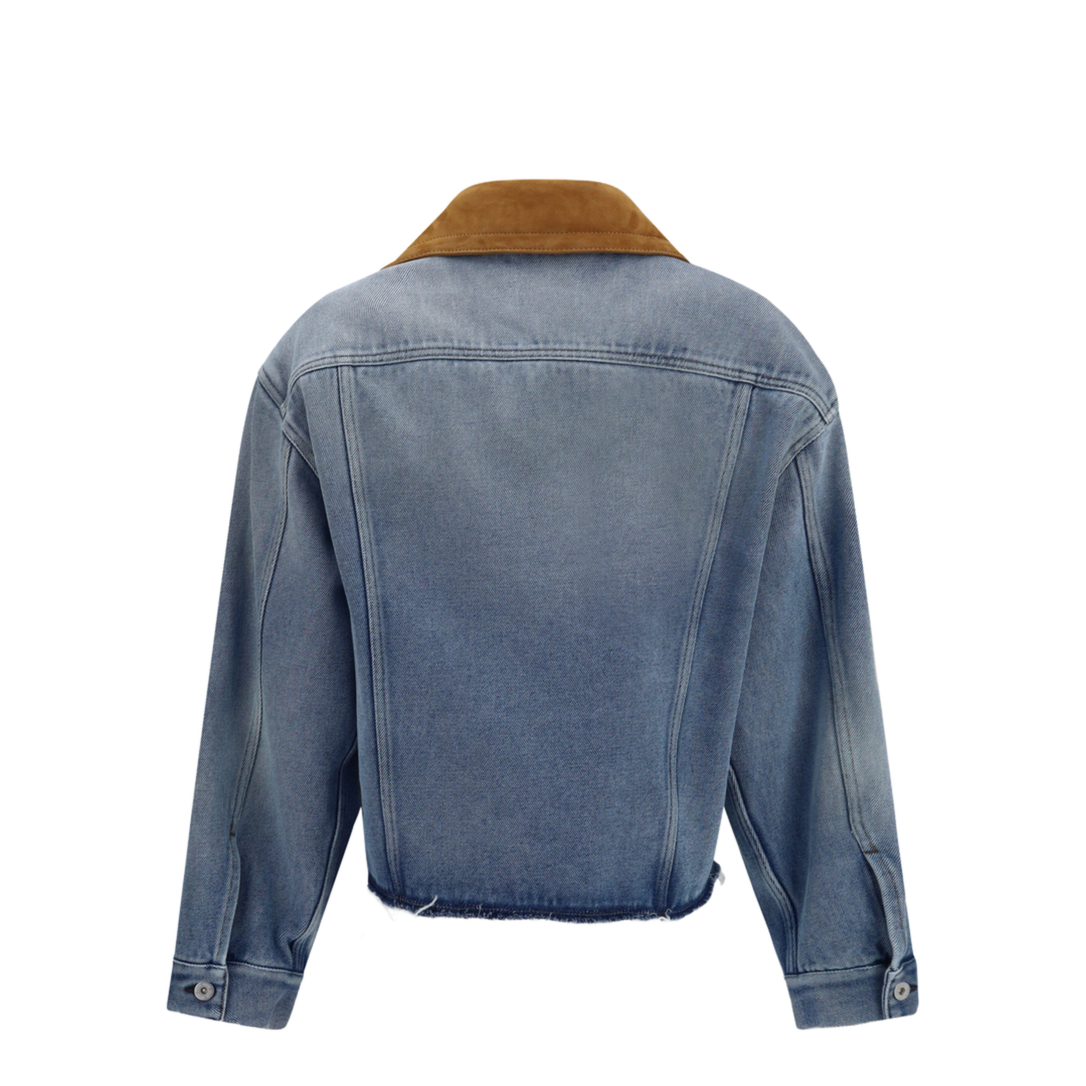 Washed Denim and Suede Jacket - Image 2
