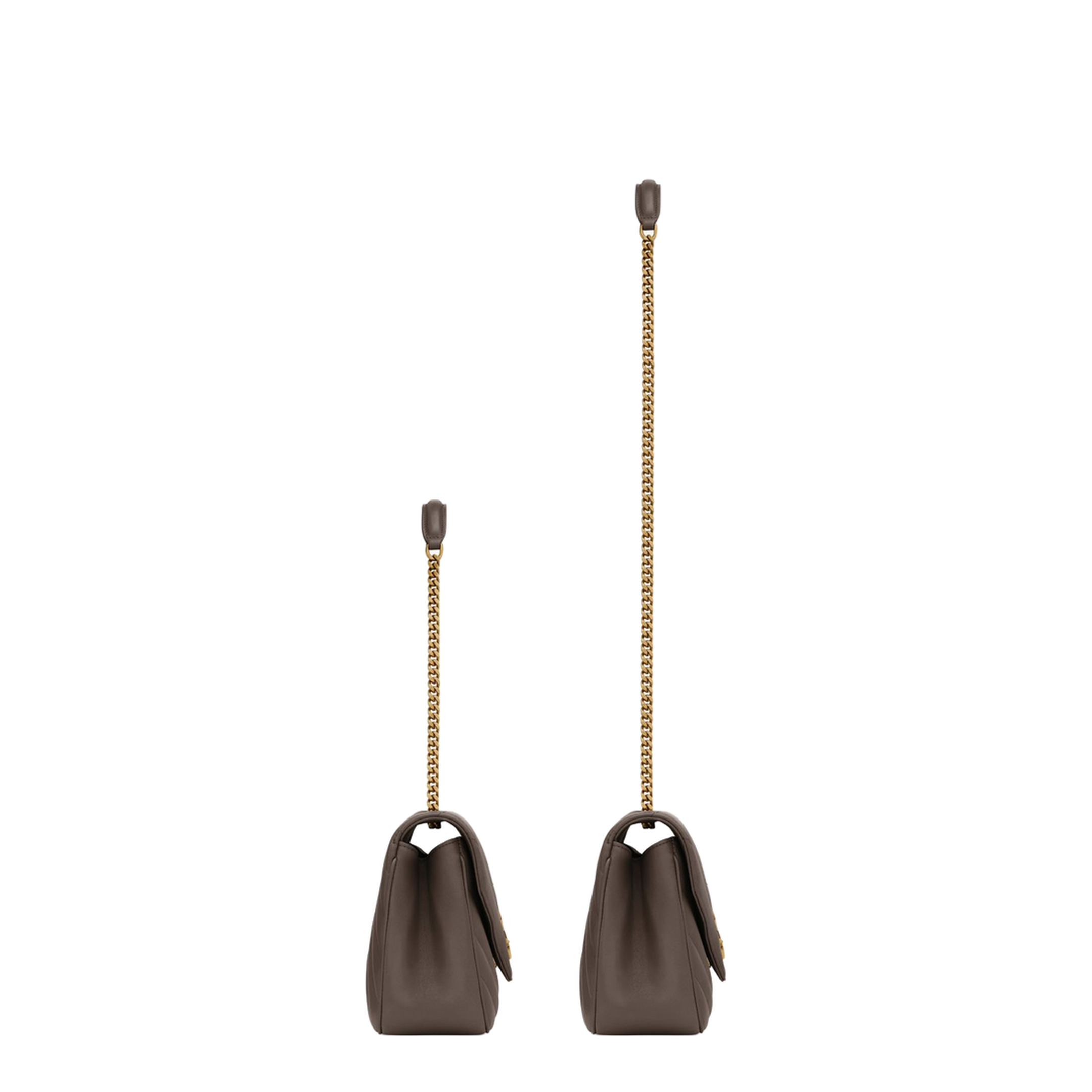 Loulou Medium MATELASSÉ Shoulder Bag Grey - Image 3