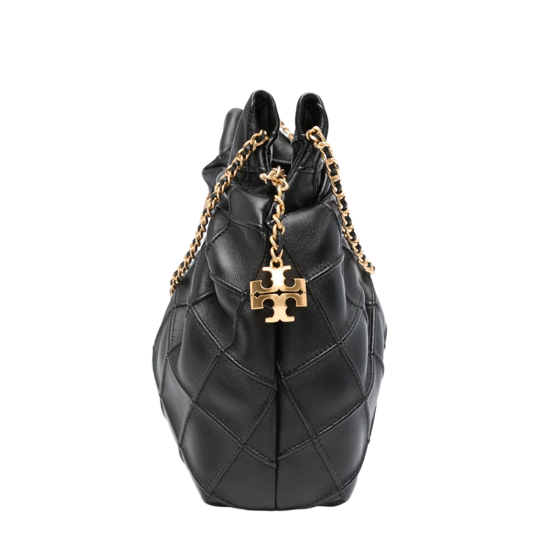 Fleming Mini Leather Hobo Bag - Black - Image 3