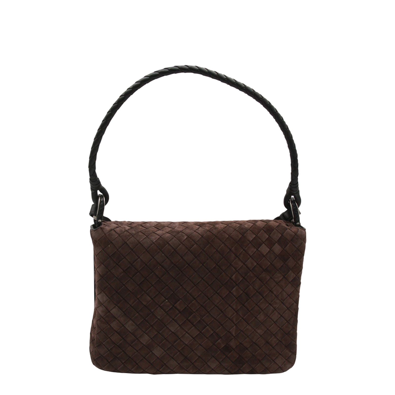 Intrecciato Suede Shoulder Bags - Brown - Image 3
