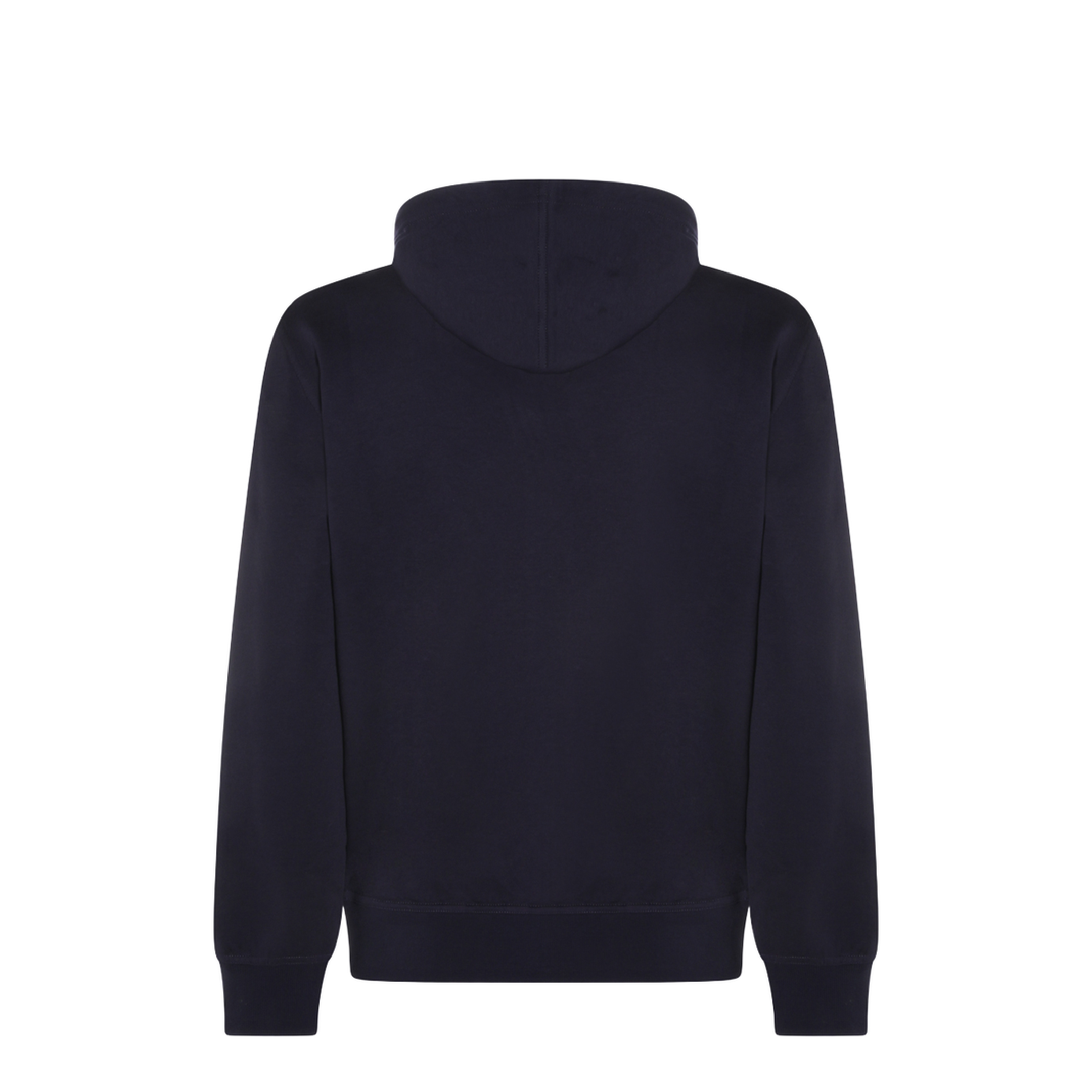 Zipped Cotton Fleece Sweater Blue - Image 4