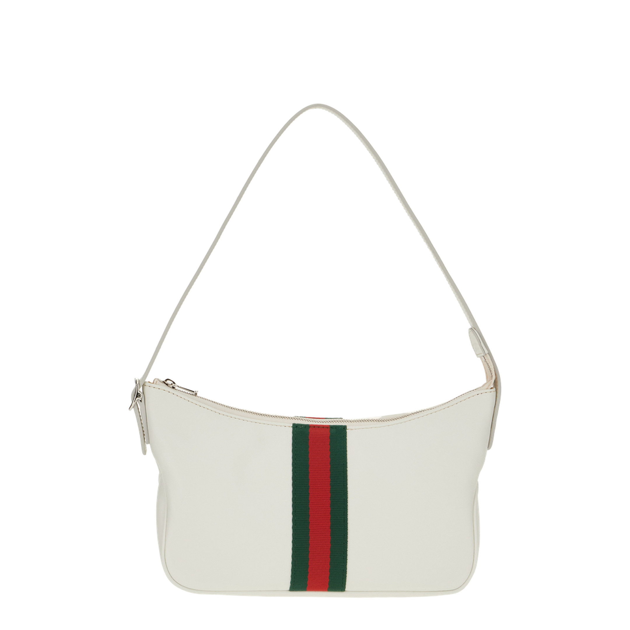 Lunetta Small Crossbody Bag in White Leather - Image 1