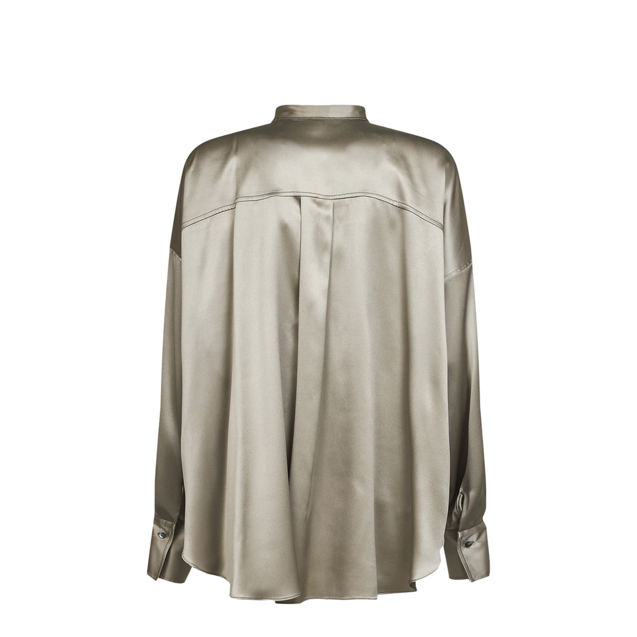 Monili Mandarin-Collar Shirt Green - Image 2