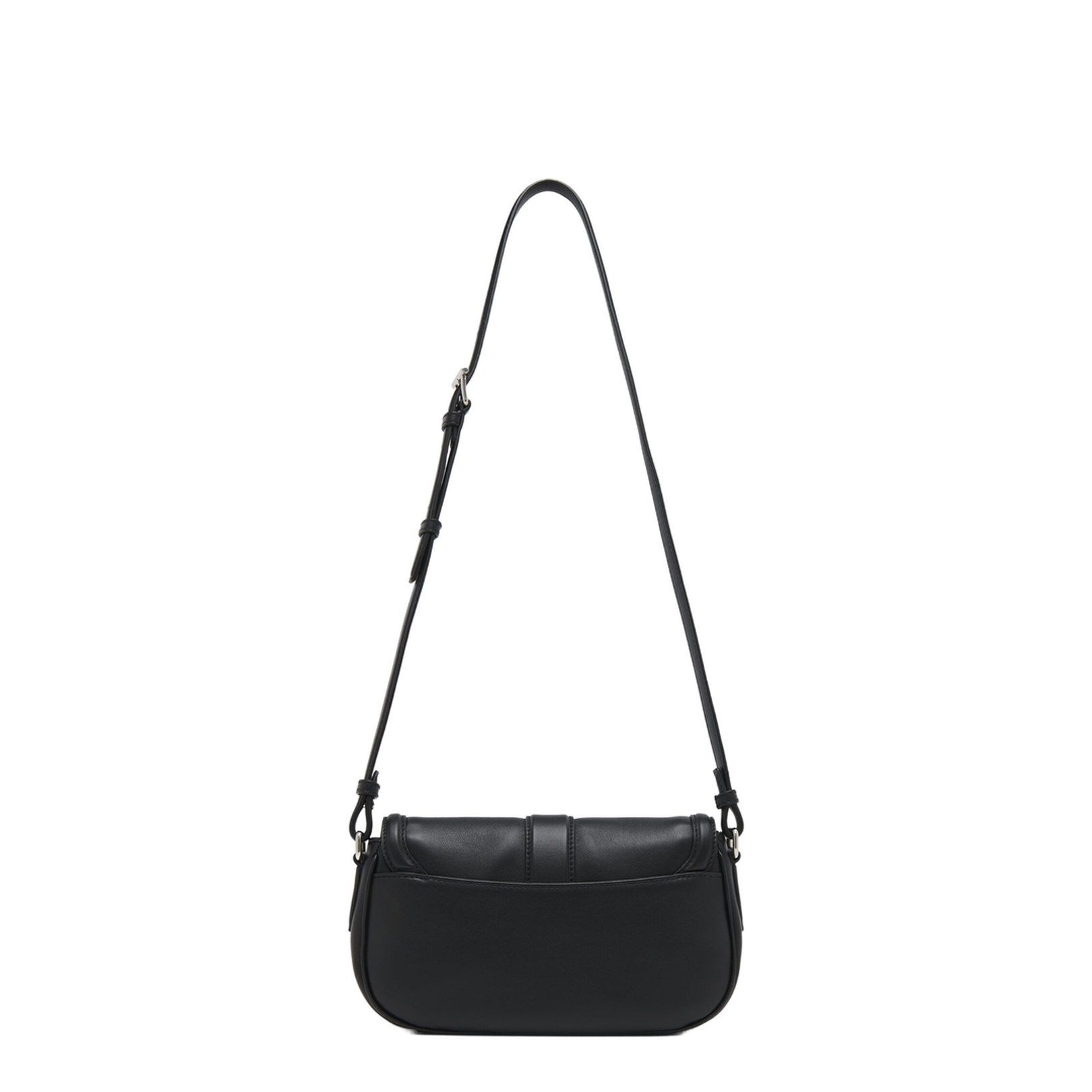 T-Bar Calf Leather Satchel - Black - Image 4