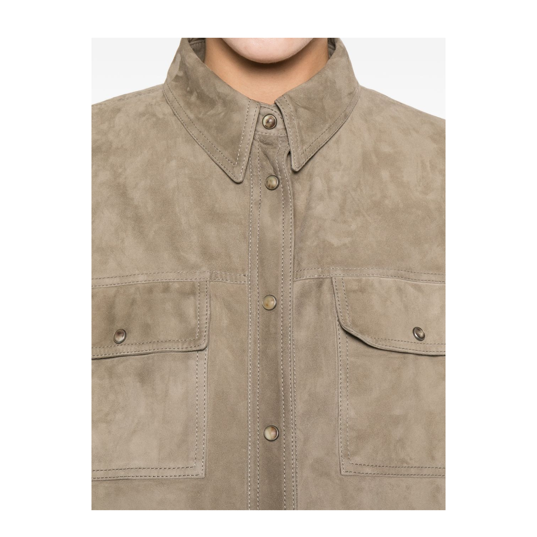 Suede Shirt - Grey - Image 5