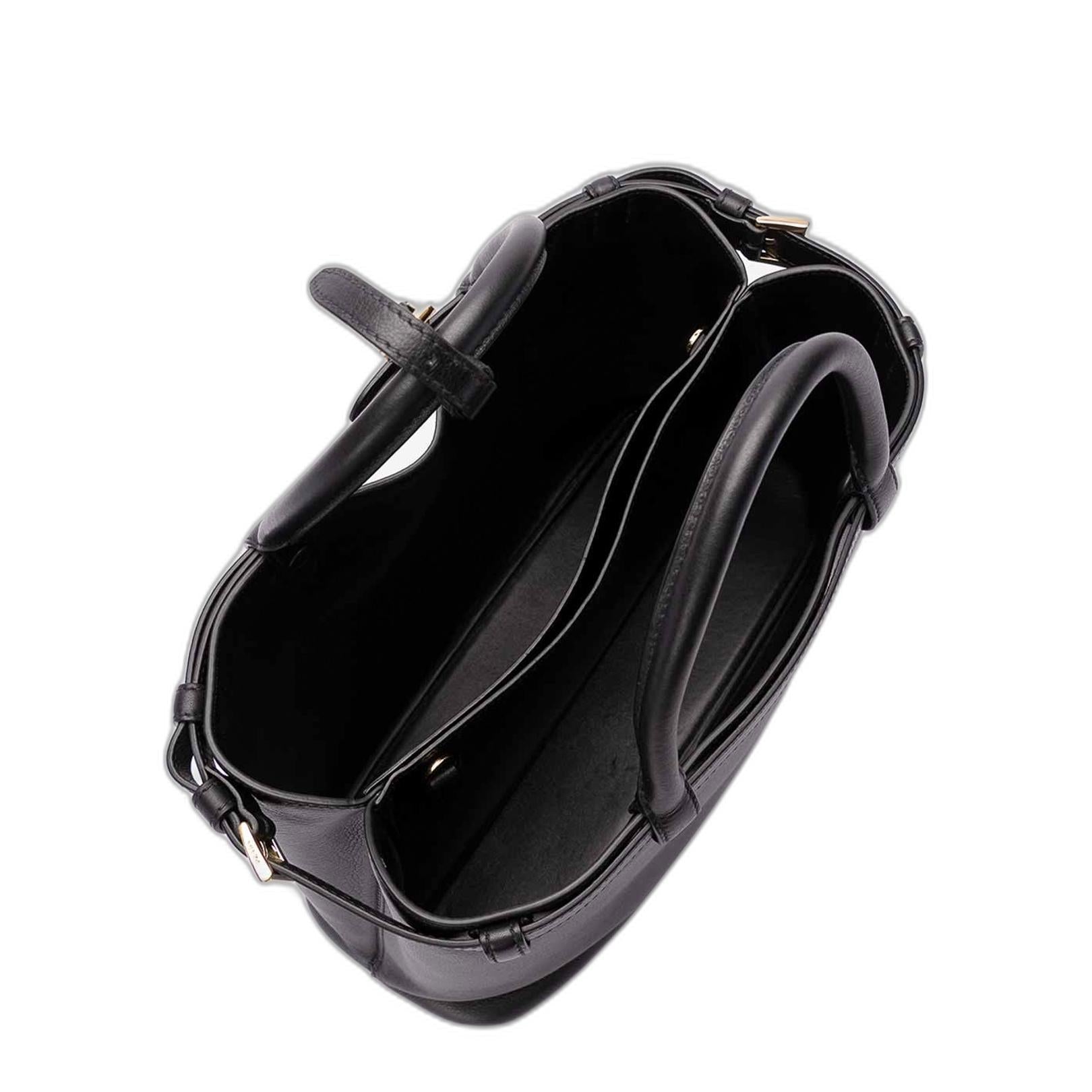 Medium Buckle Leather Handbag - Image 4