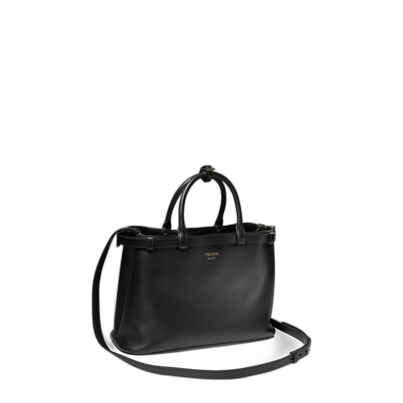 Buckle Medium Grainy Leather Handbag - Image 2