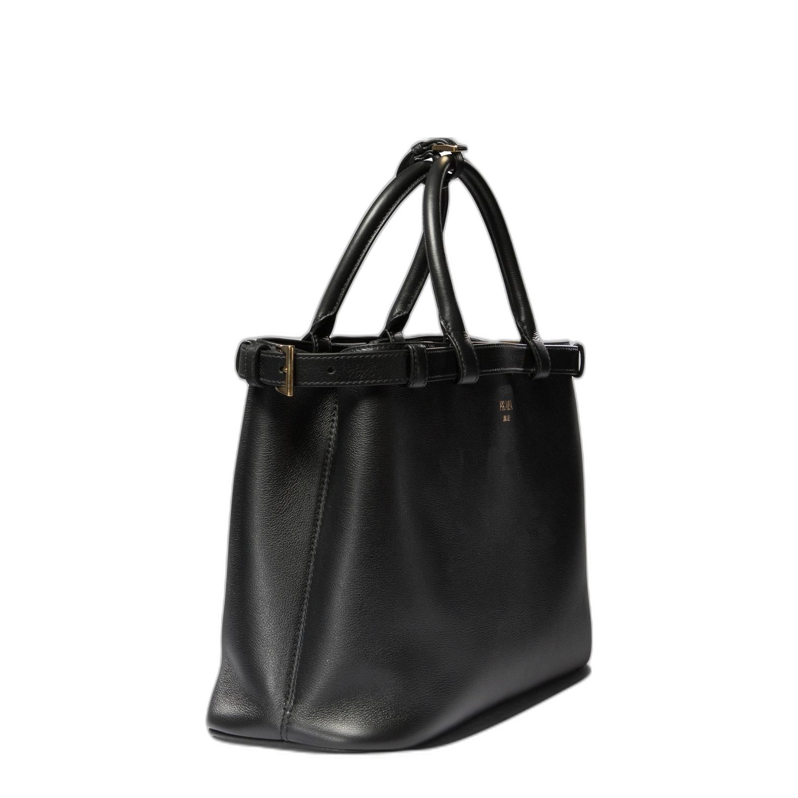 Medium Calfskin Handbag - Black - Image 4