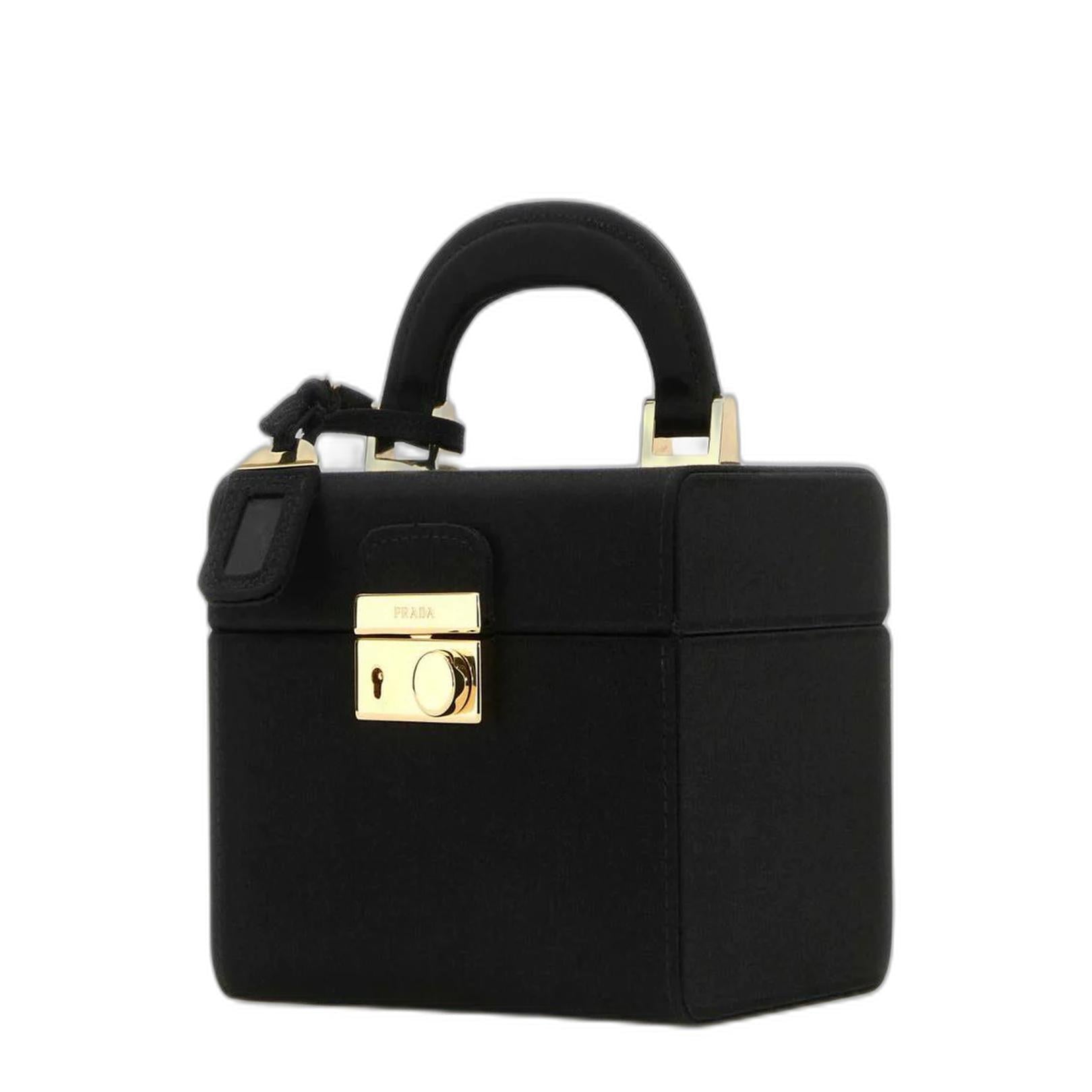 Jewel Case Satin Bag - Black - Image 1
