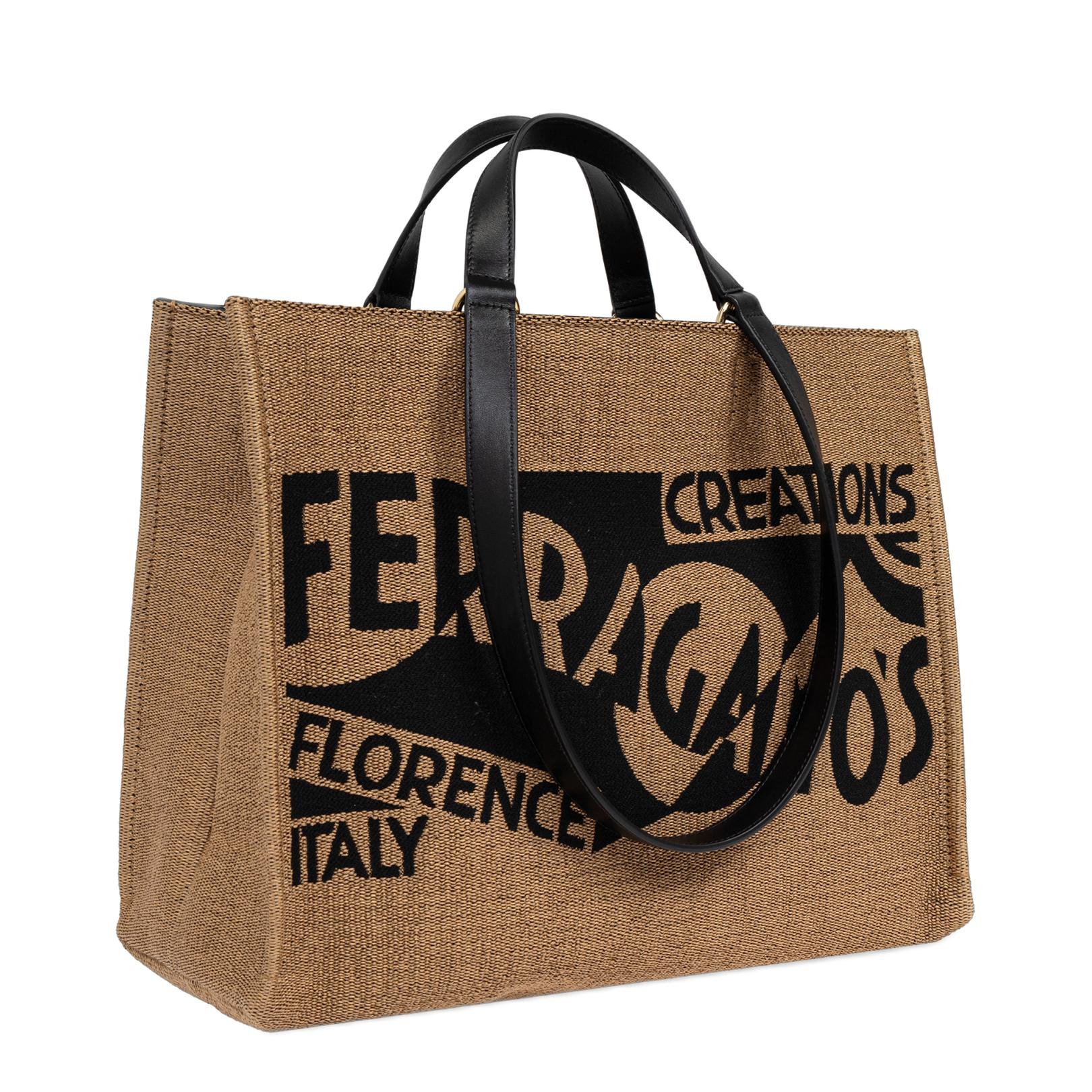 Natural And Black Raffia Tote Bag - Image 2