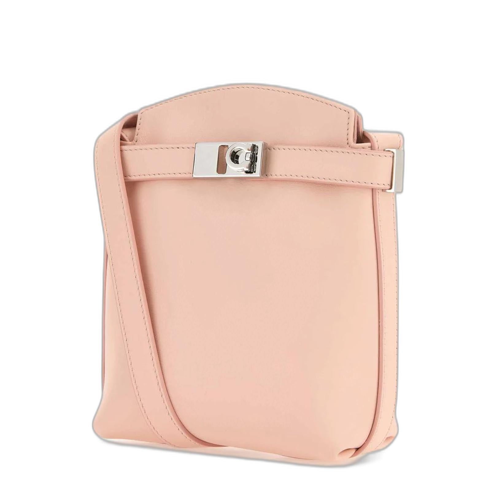 Ferragamo Pastel Pink Leather Gancini Phone Case - Image 2