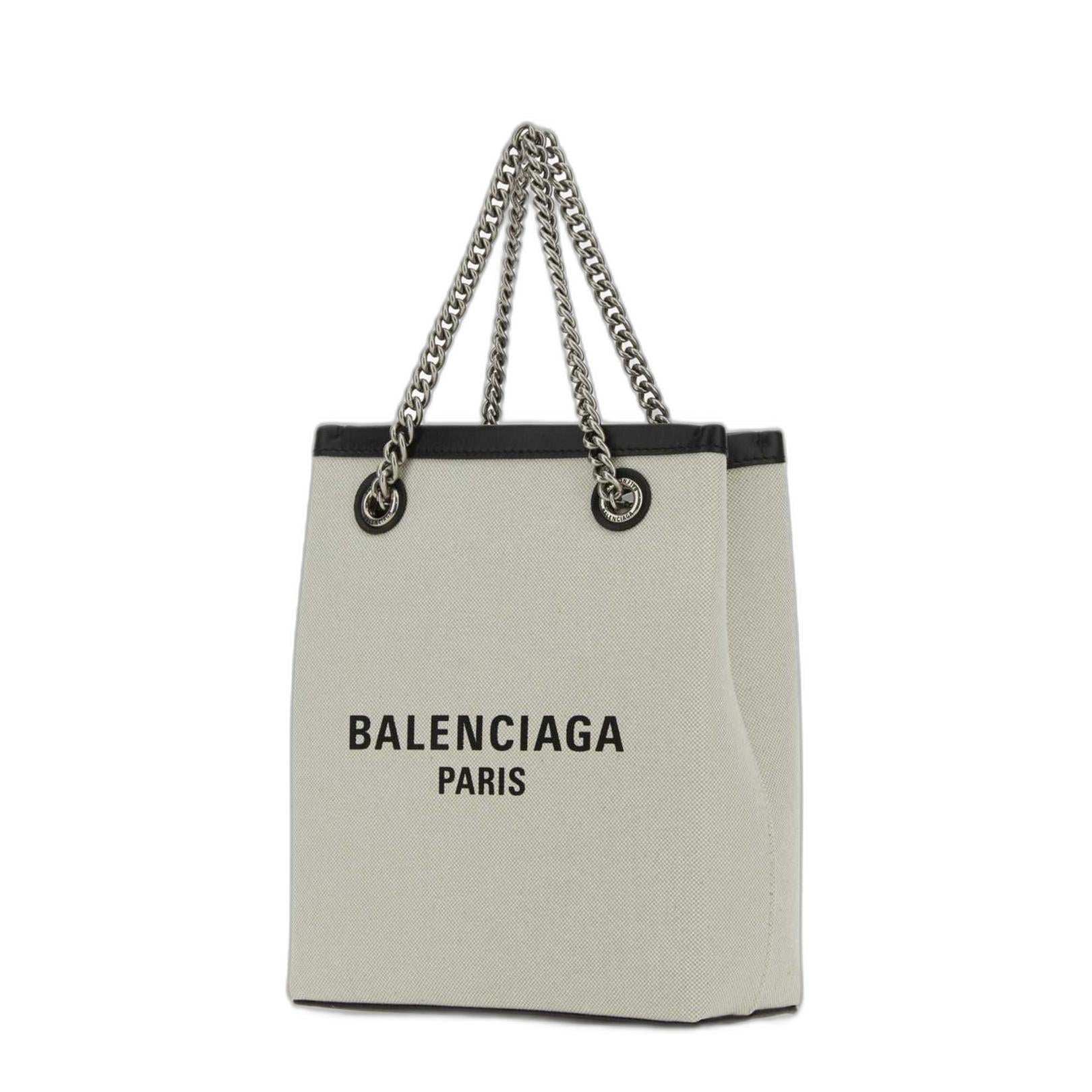 Duty Free Phone Holder In Light Beige Cotton Canvas - Image 2