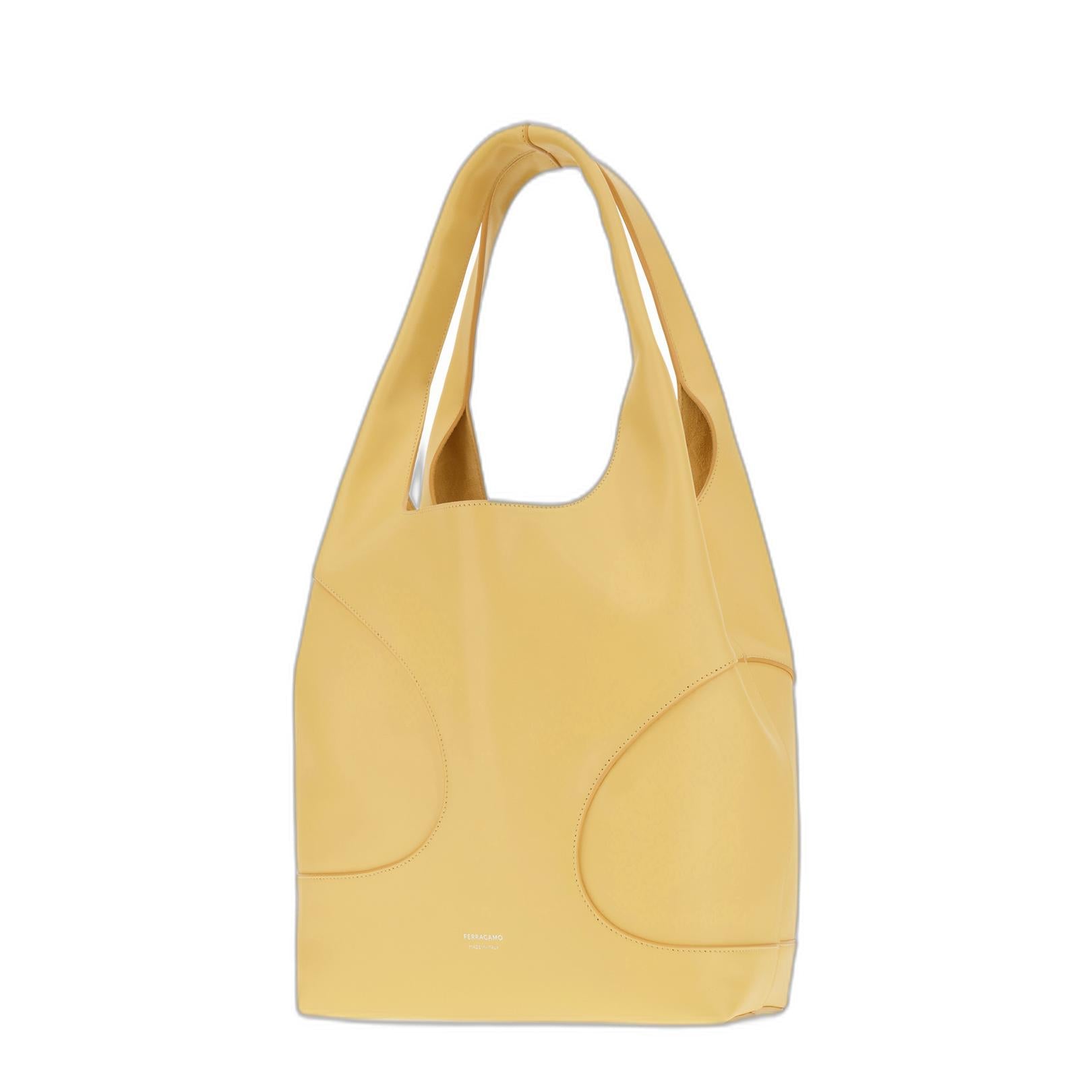 Ferragamo Yellow Leather Shoulder Bag - Image 2