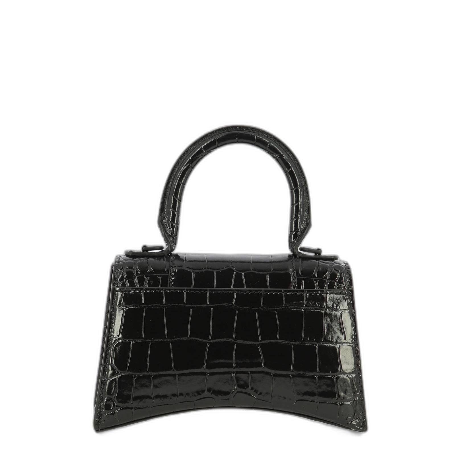 Hourglass Xs Handbag Crocodile Embossed - Image 5