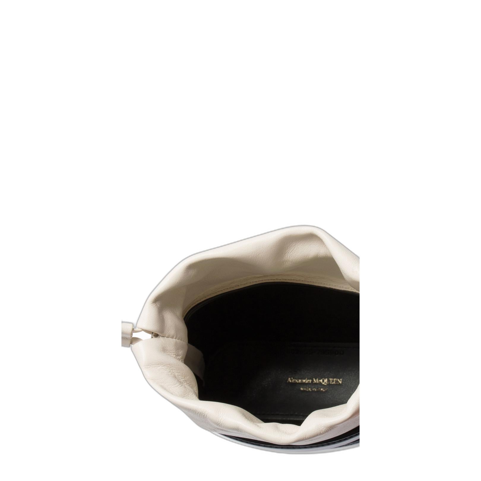 Rise Mini Calfskin Bucket Bag - Black / Soft Ivory - Image 4