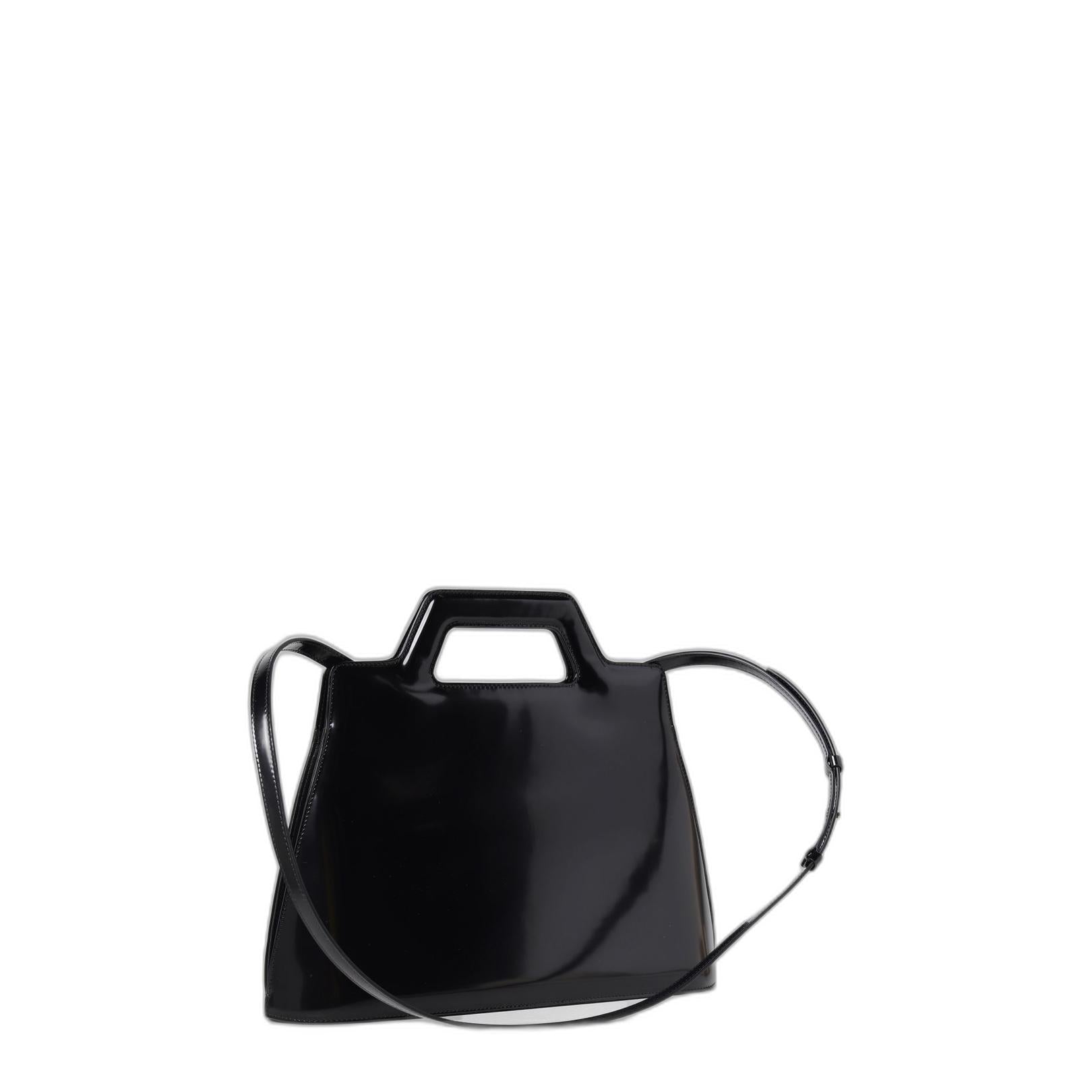 Wanda Leather Tote Bag in Black - Image 5
