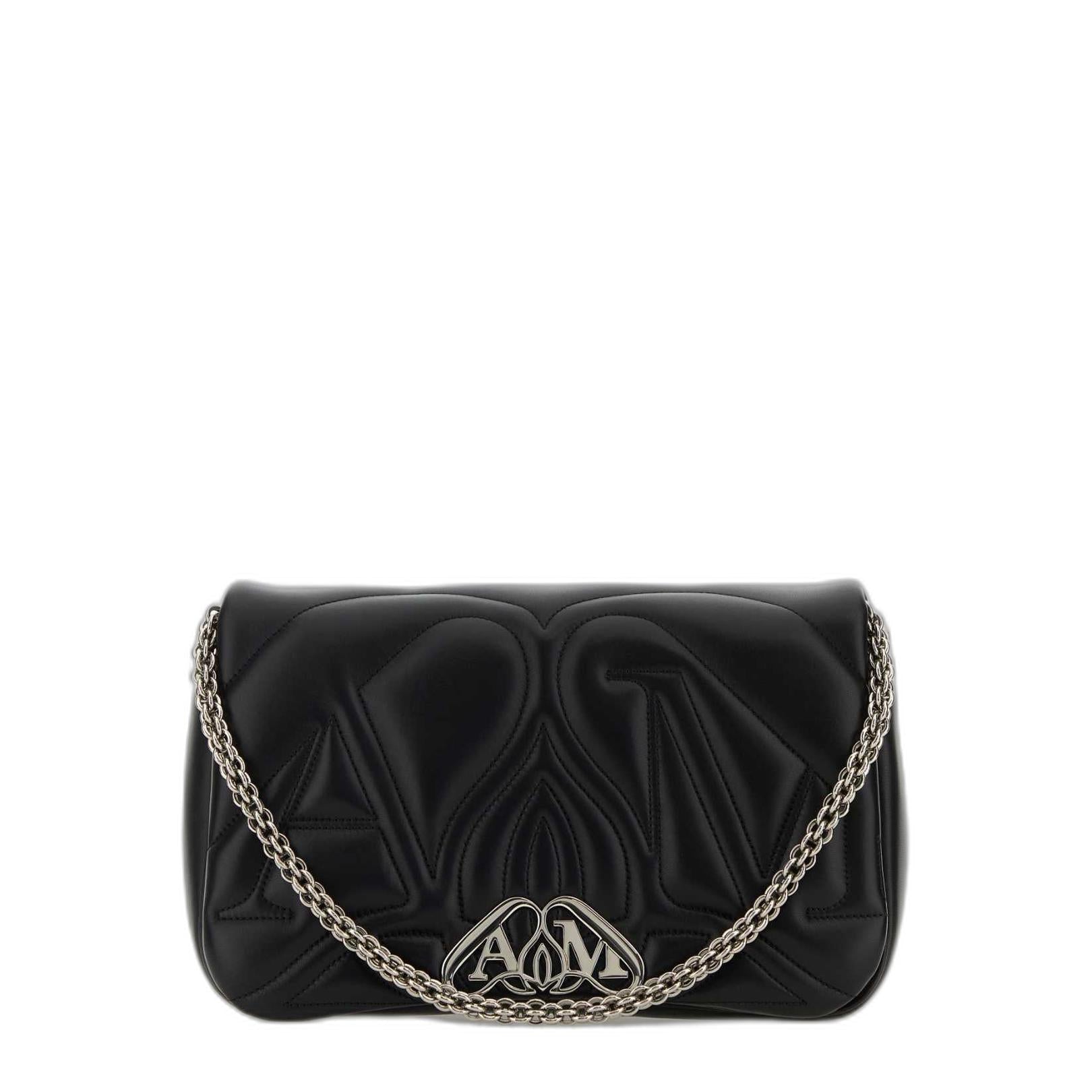 The Seal Lambskin Shoulder Bag - Black - Image 1