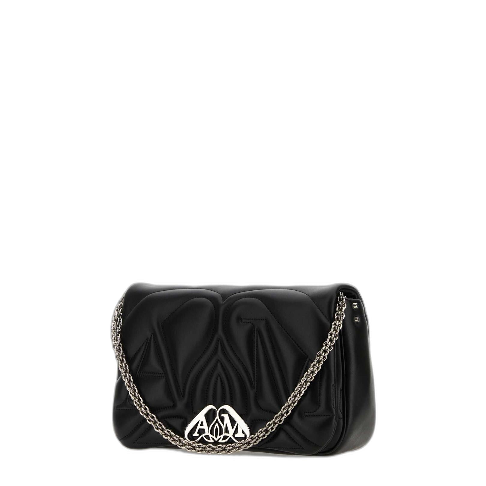The Seal Lambskin Shoulder Bag - Black - Image 2