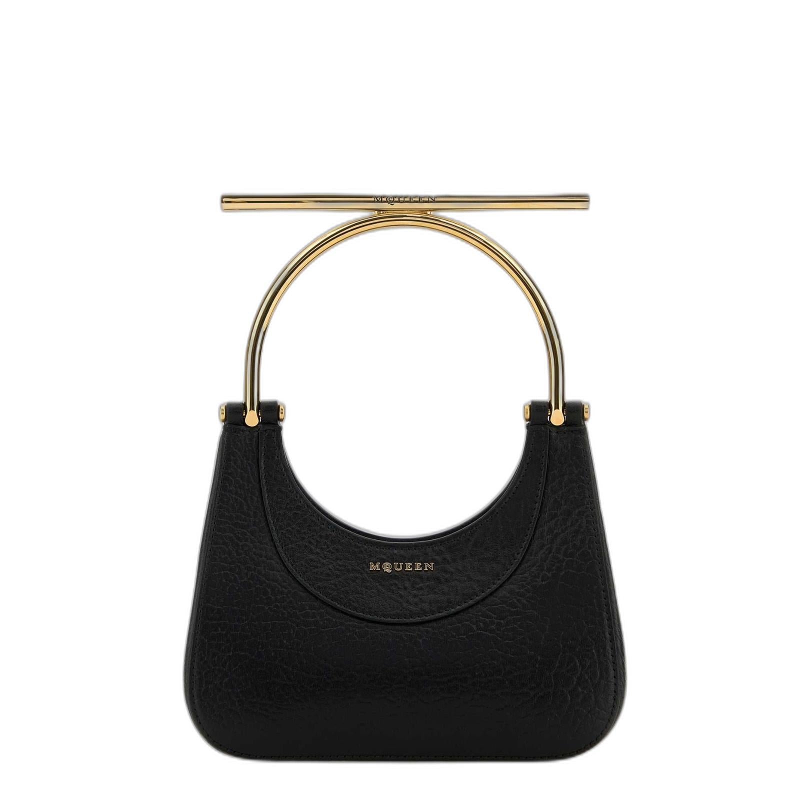 Mini Cross-bar Bag In Black/gold - Image 1