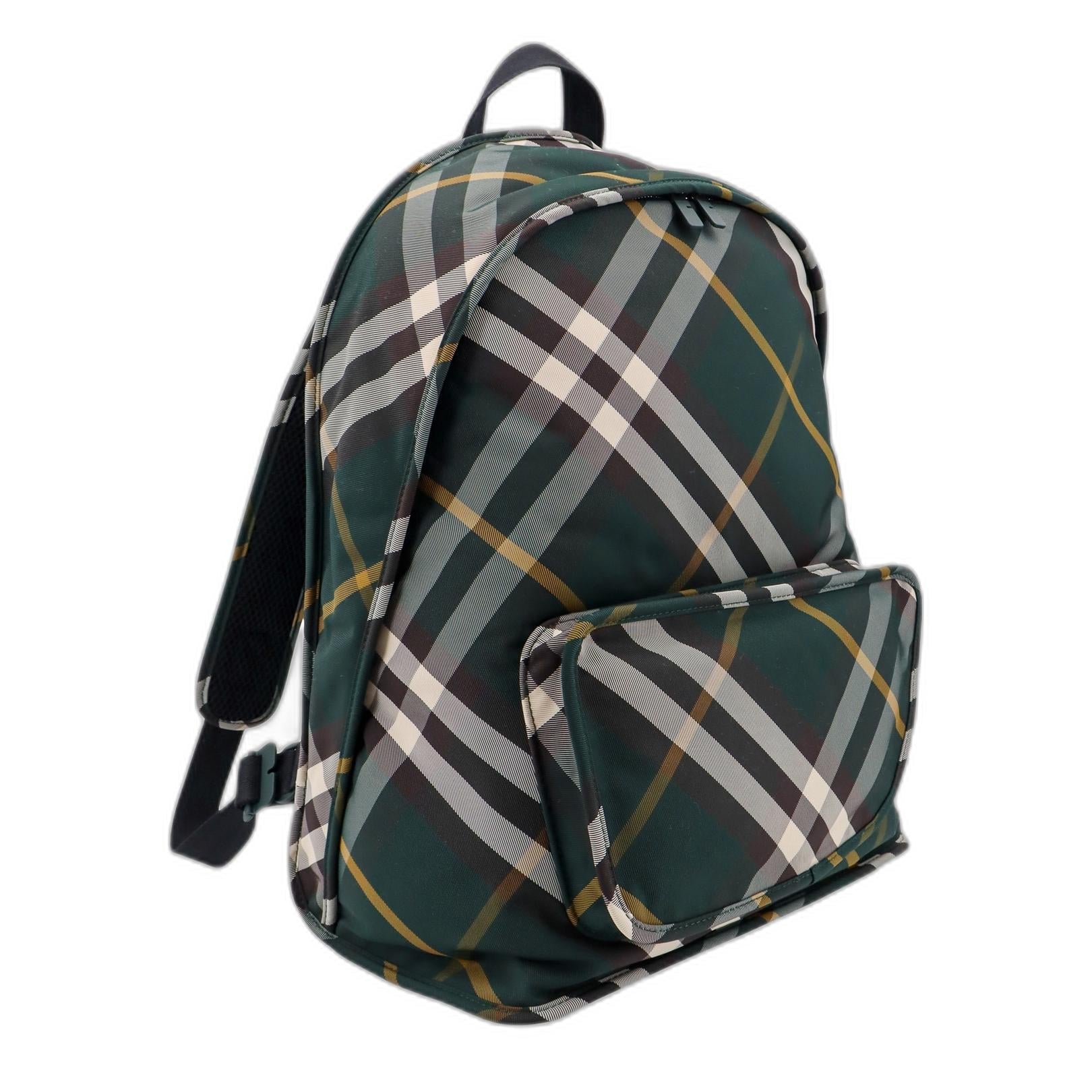 Shield Check Pattern Nylon Backpack - Image 2