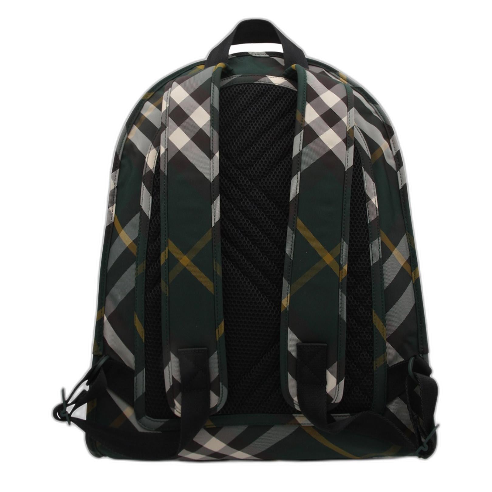 Shield Check Pattern Nylon Backpack - Image 3