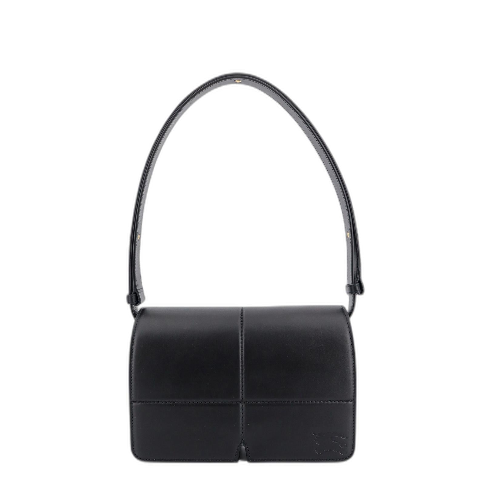 Snip Calfskin Shoulder Bag - Black - Image 1