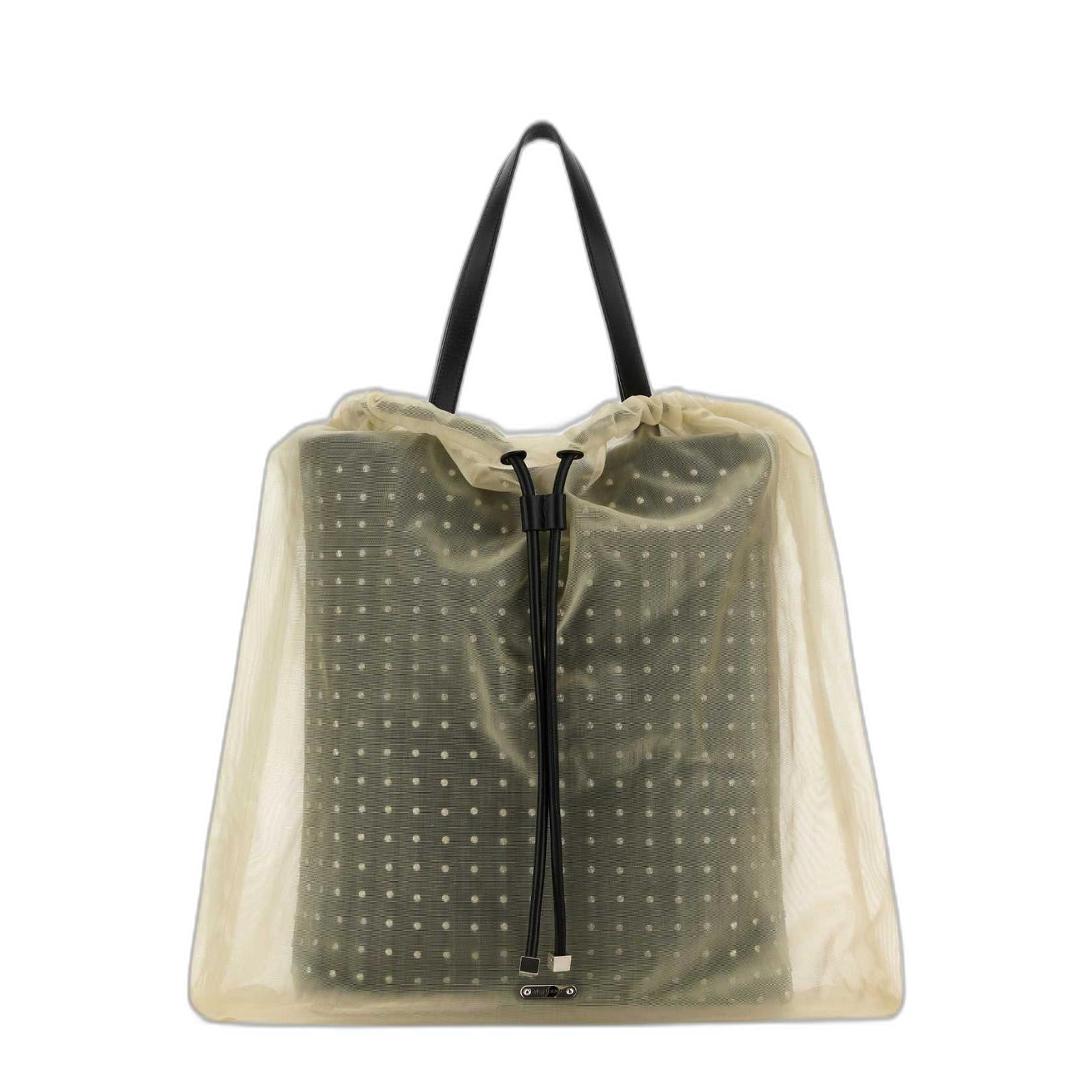 Two-tone Leather And Tulle Nebula Shopping - Image 1