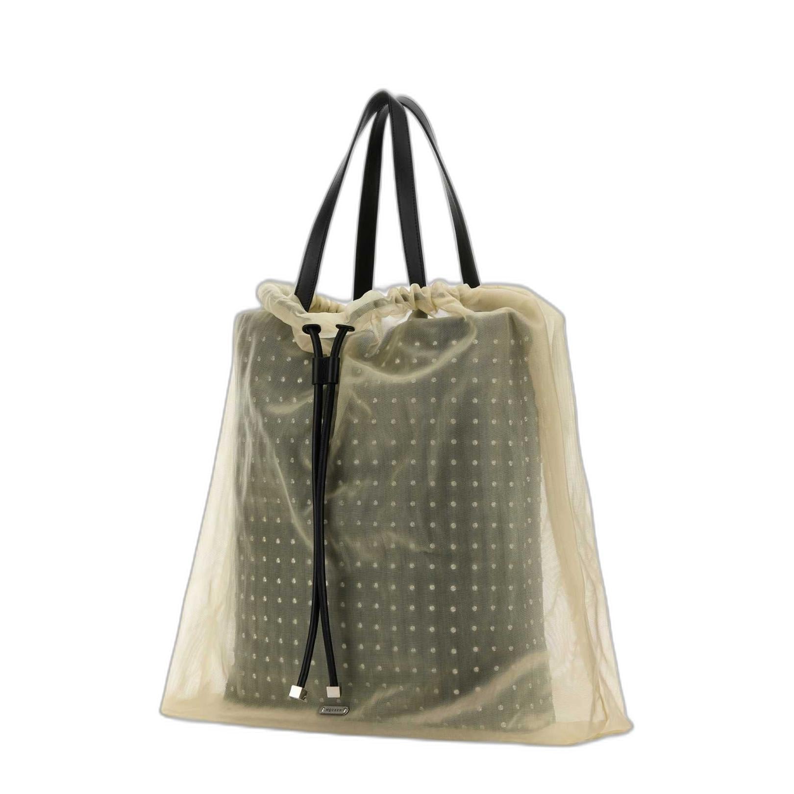 Two-tone Leather And Tulle Nebula Shopping - Image 2