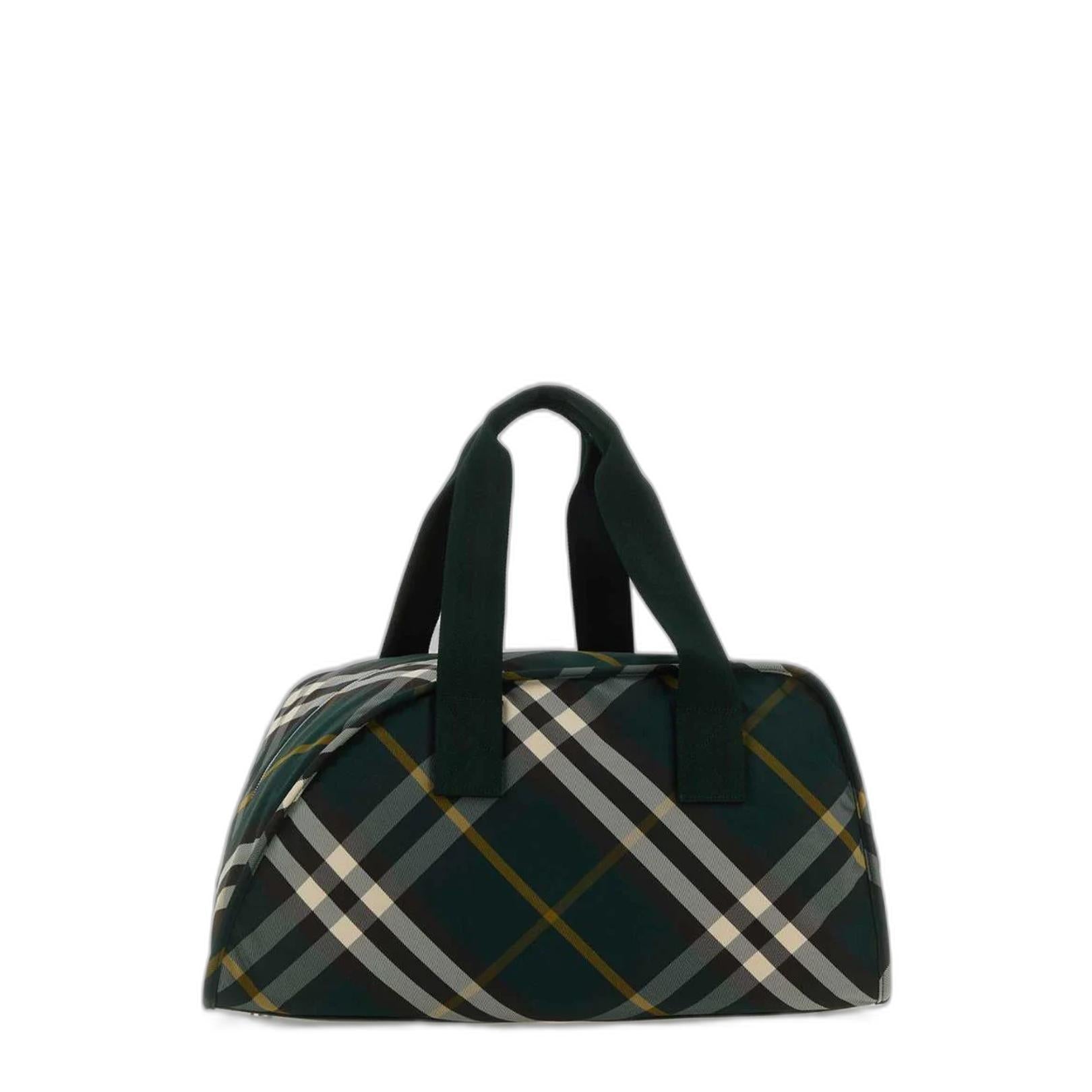 Shield Duffle Check Green Bag - Image 2