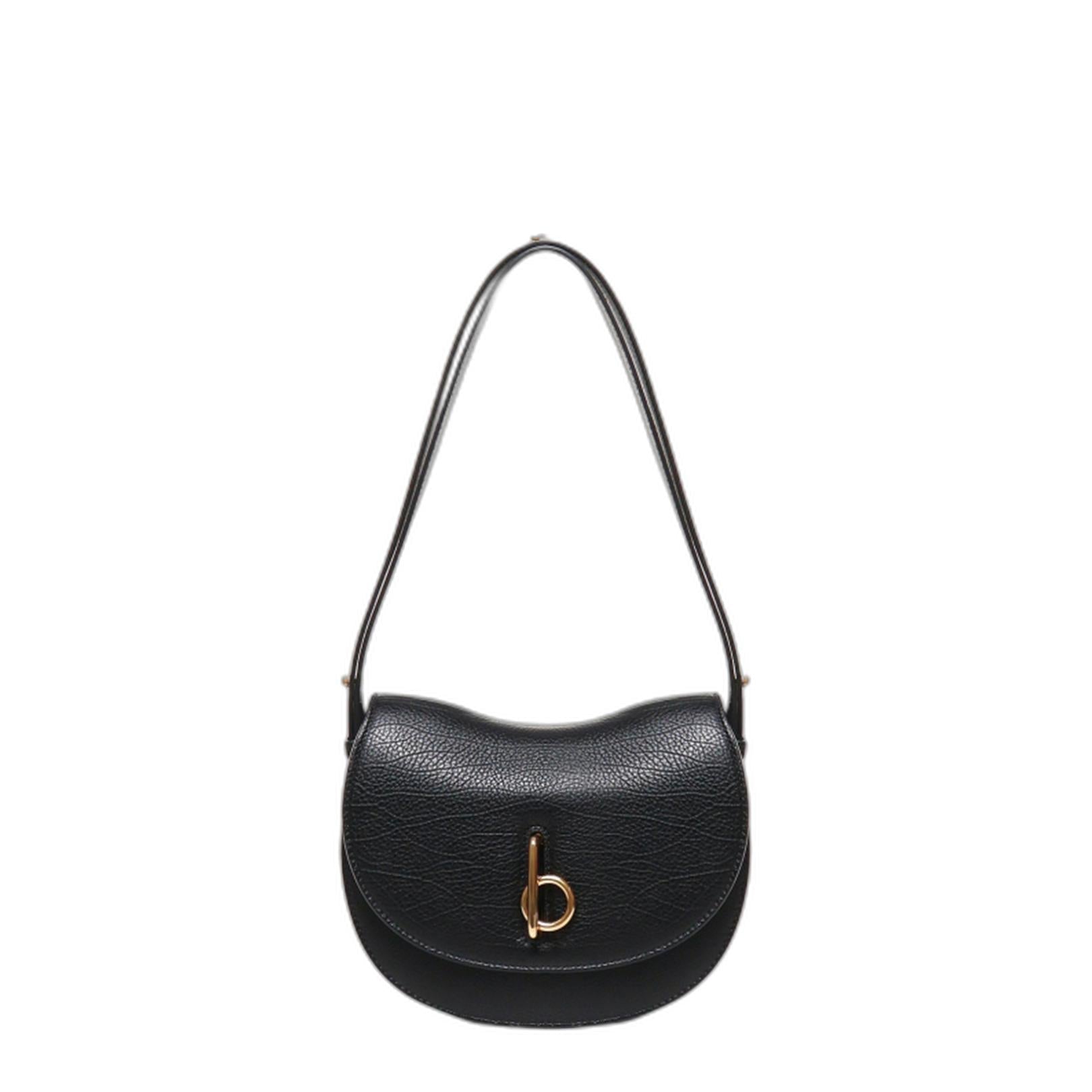 Rocking Horse Calfskin Shoulder Bag - Black - Image 1