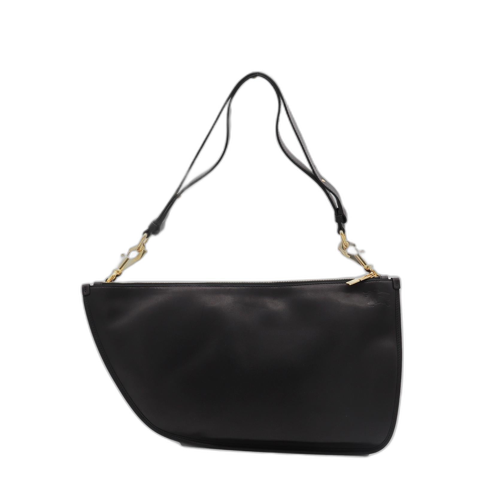 Black Leather Shoulder Bag - Image 2