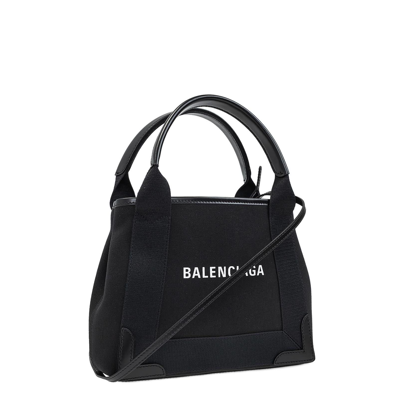 Navy Cabas XS Canvas Tote - Black - Image 3