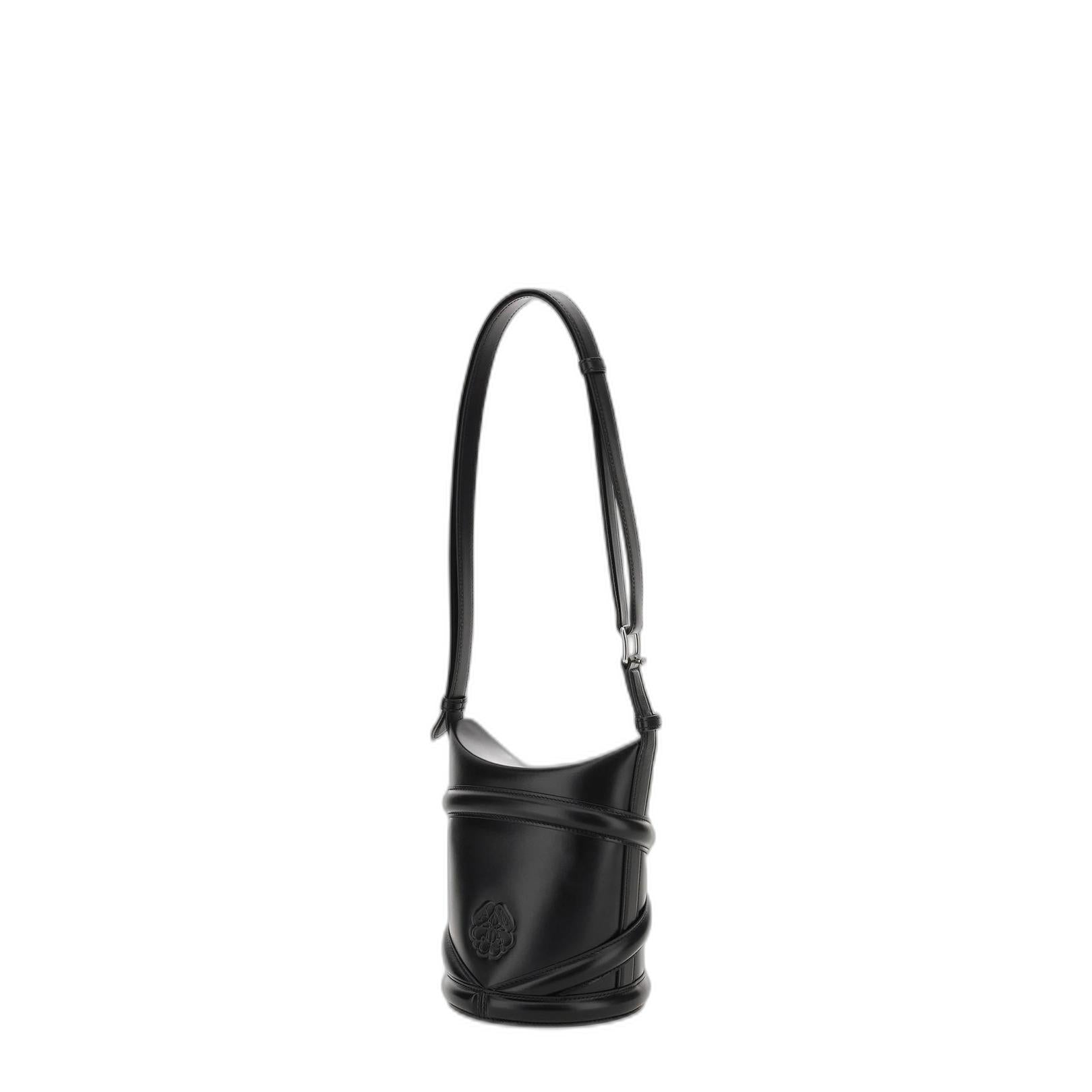 The Curve Leather Bucket Bag - Image 4