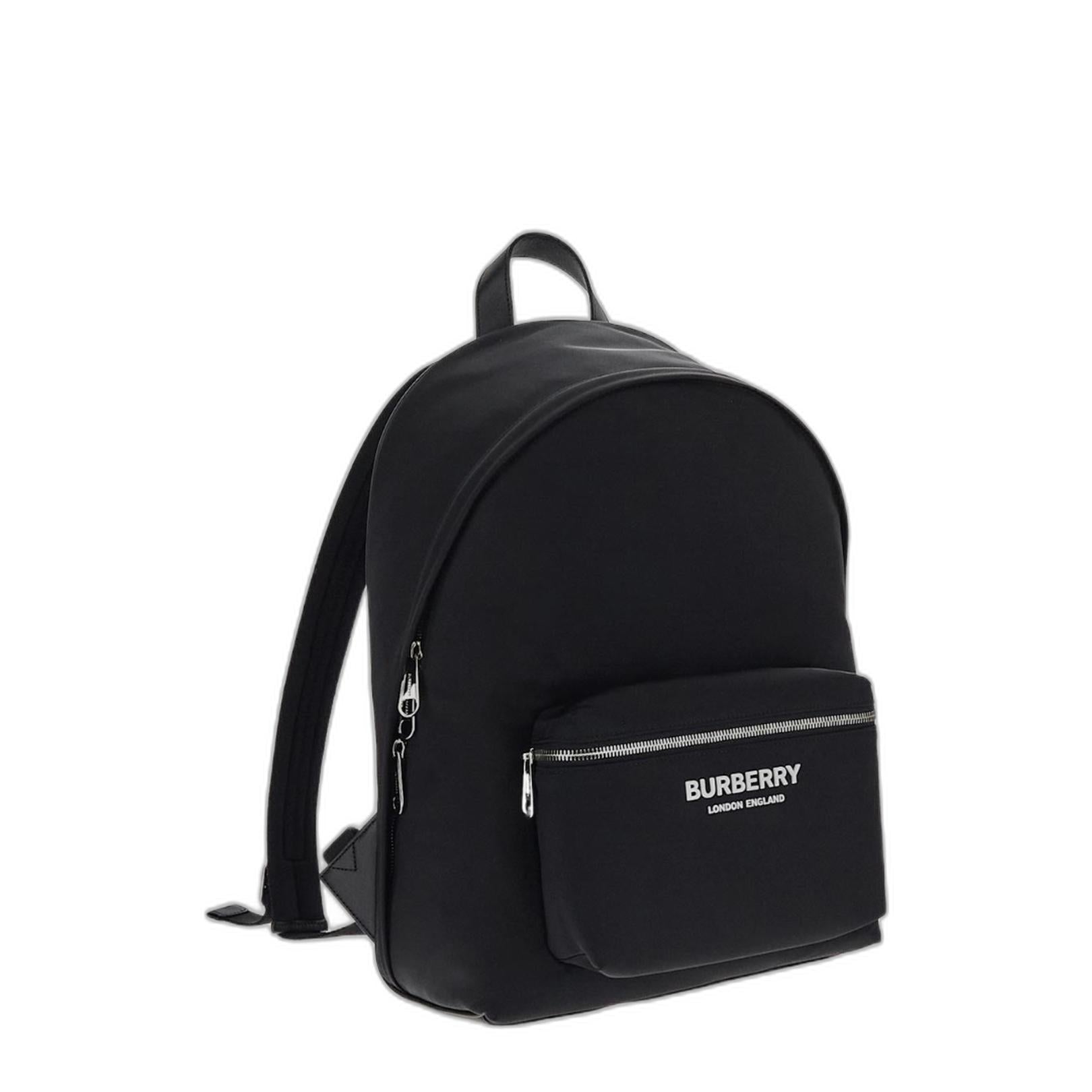 Black Nylon Backpack Bag - Image 2