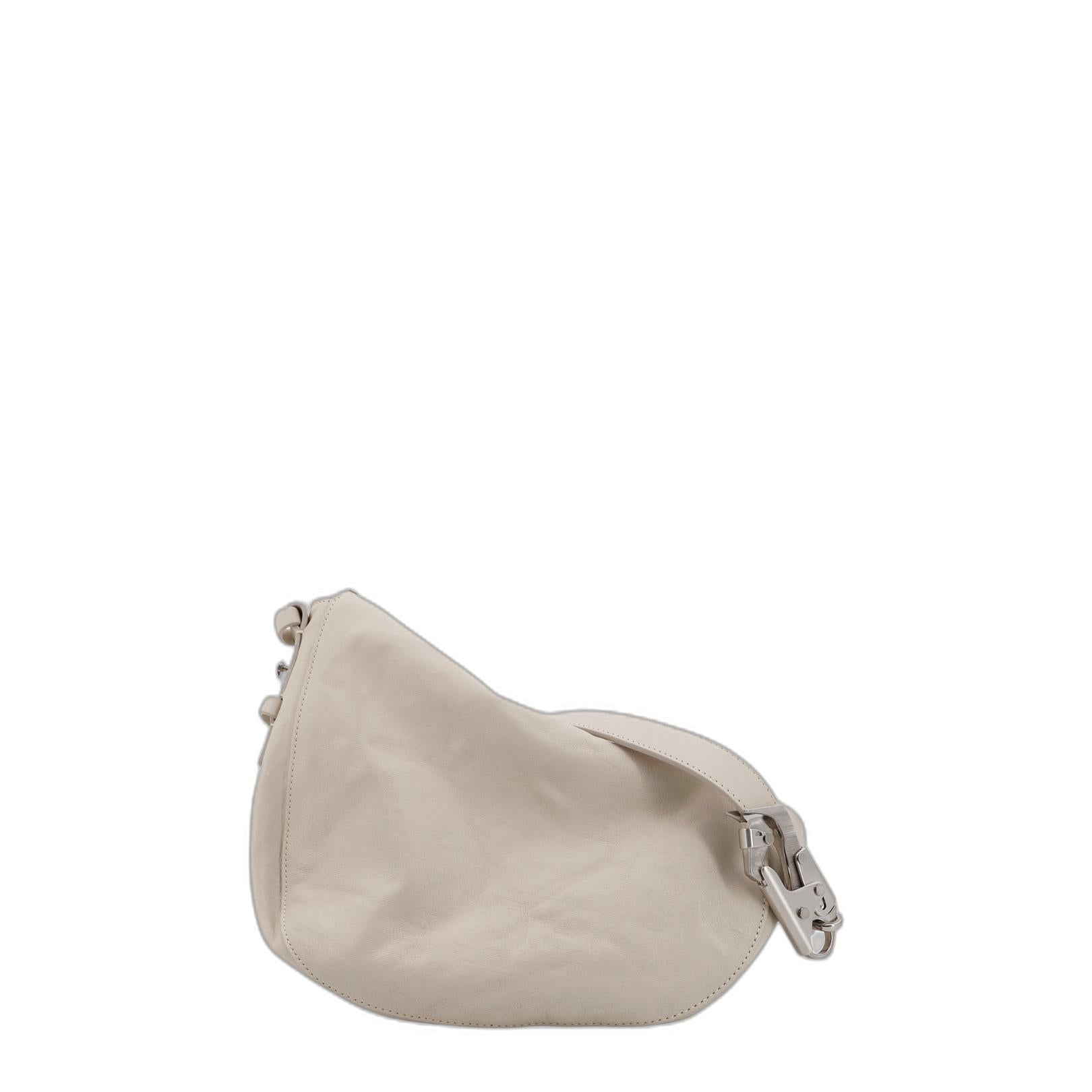 Small Calfskin Shoulder Bag - Light and natural (cream white/beige) - Image 2