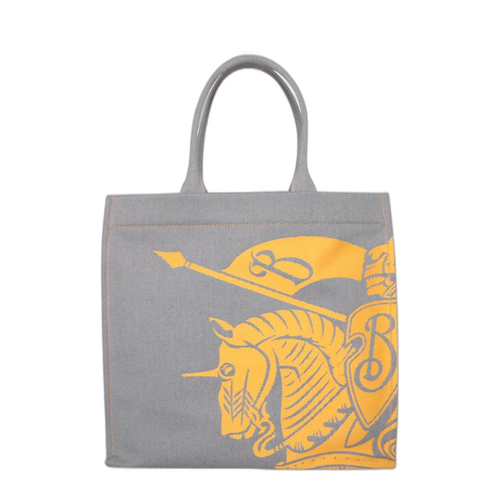EKD Medium Canvas Tote Bag - Grey/Yellow - Image 1