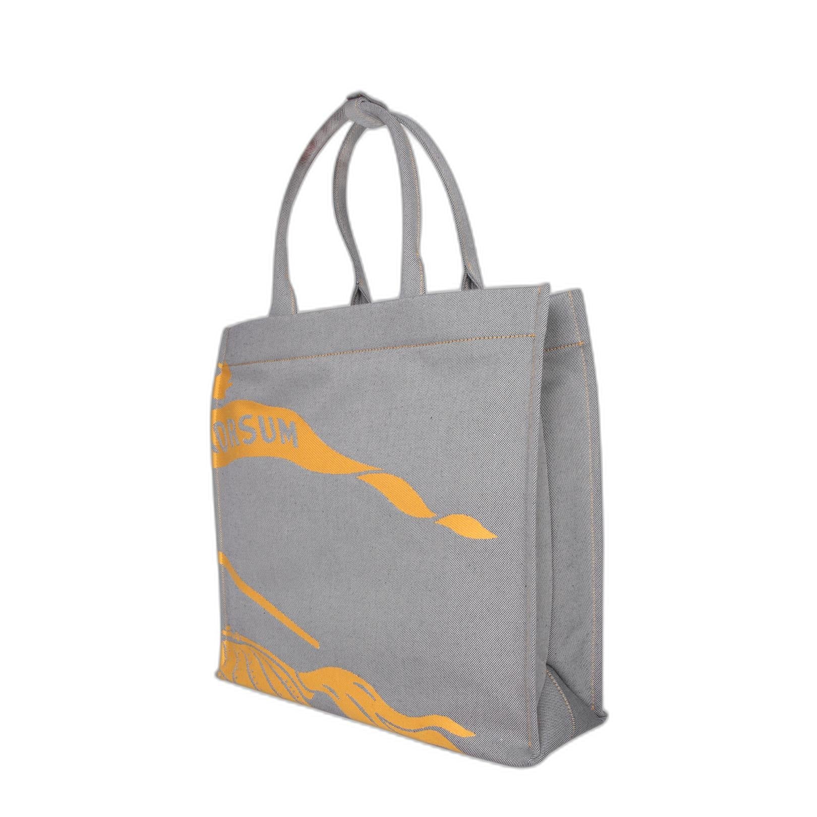 EKD Medium Canvas Tote Bag - Grey/Yellow - Image 2