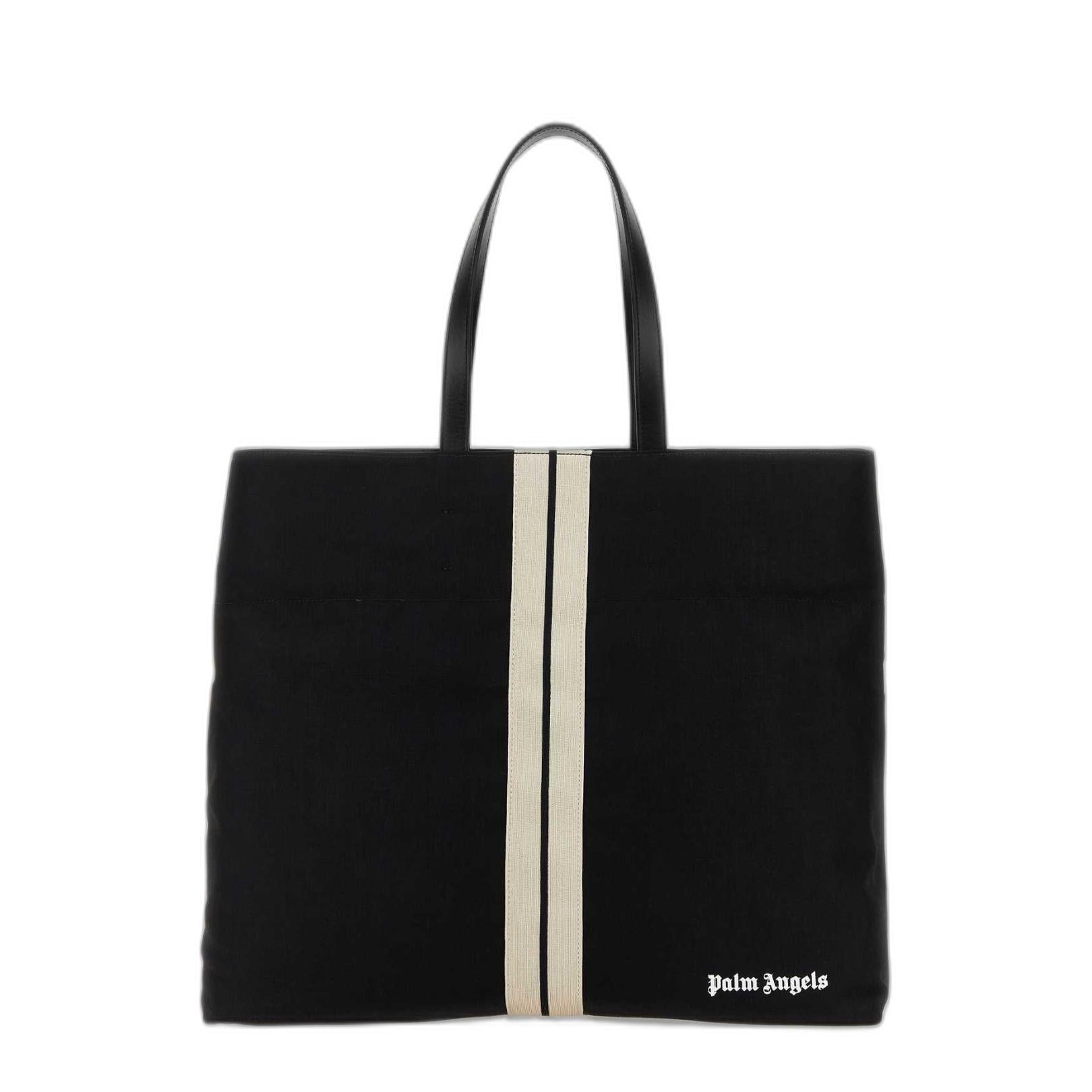 Black Canvas Shopping Bag - Image 1